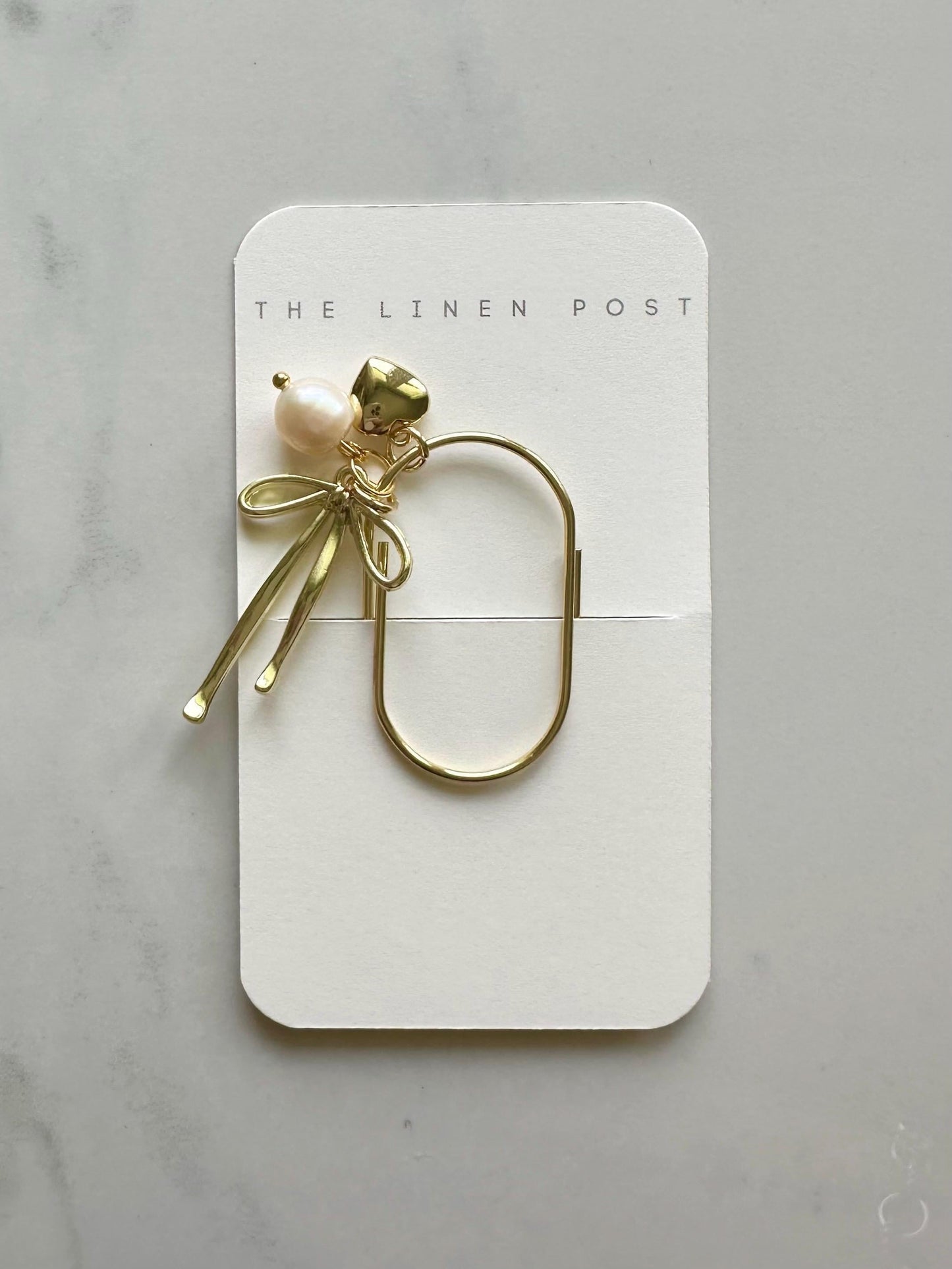 Planner Paper Clip | Pearl Heart Gold Plated Bookmark for Journal | Accessories | Cute Adorable Planning Accessory | Book Placeholder Charm