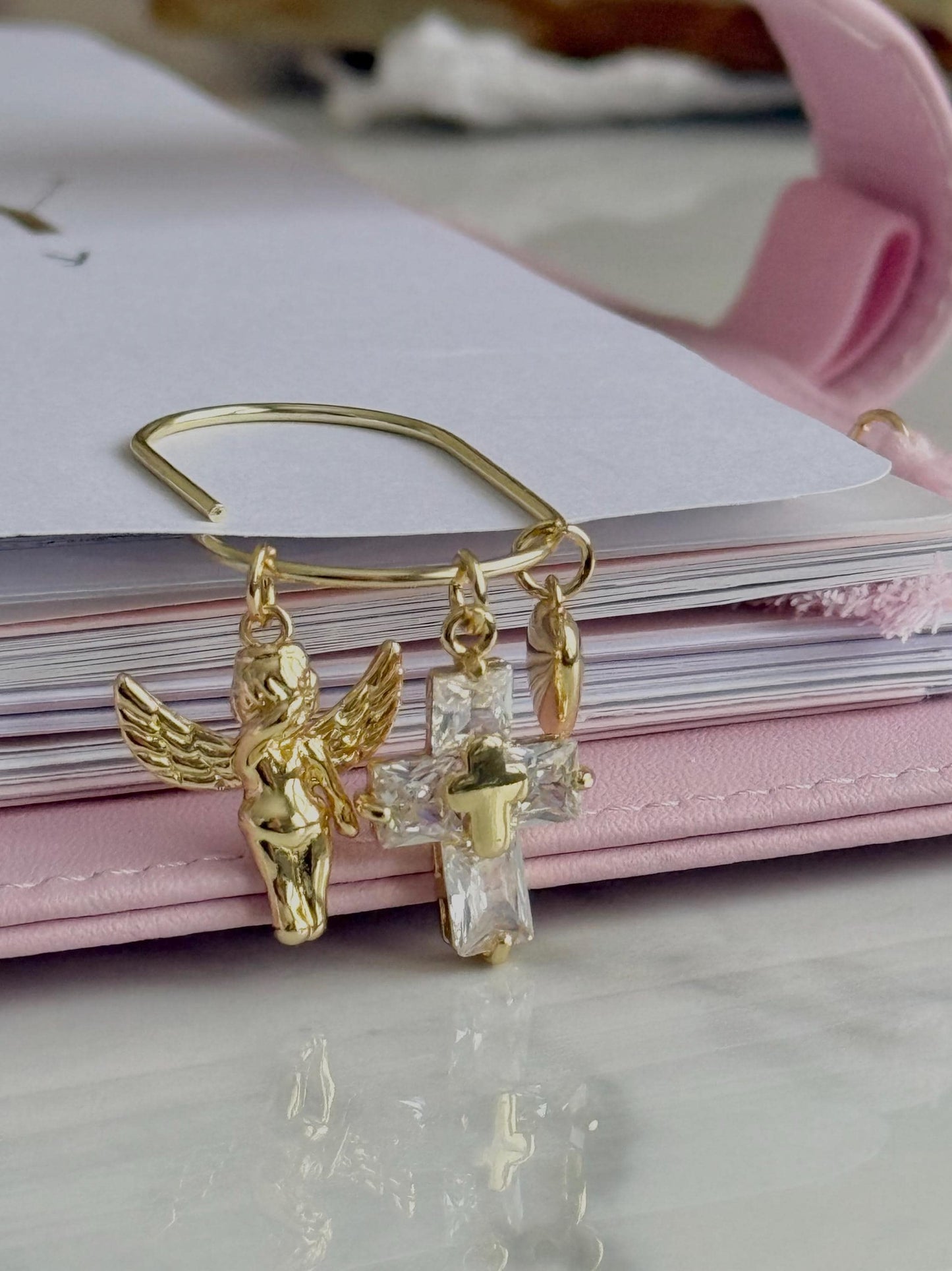 Planner Paper Clip Cross Bookmark Charm for Journal Accessories for Planner Cute Adorable Planning Accessory Bible Charm