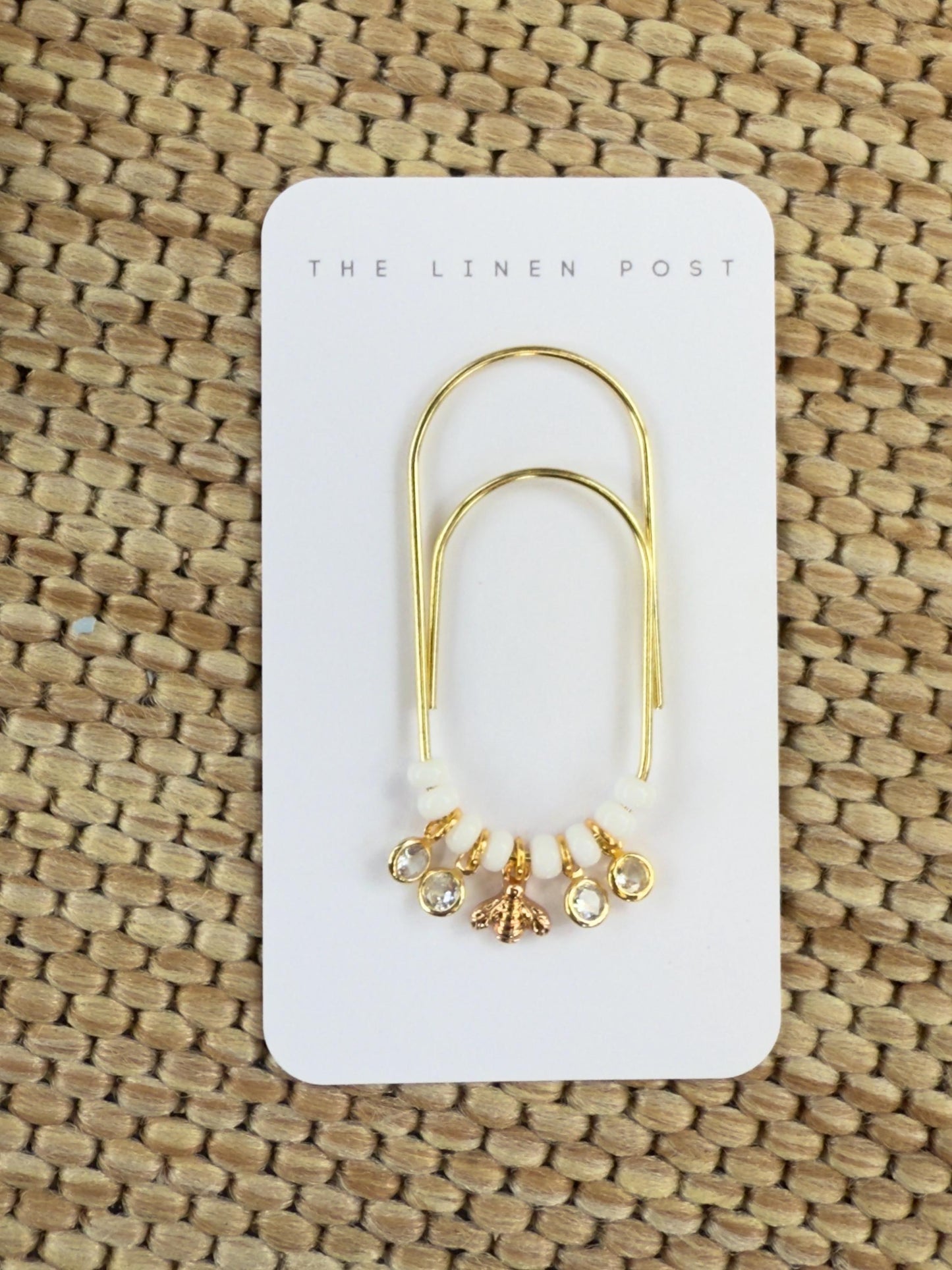 Planner Paper Clip | Diamond CZ Gold Plated Bookmark for Journal | Accessories | Cute Adorable Planning Accessory | Book Placeholder Charm