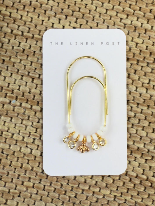 Planner Paper Clip | Diamond CZ Gold Plated Bookmark for Journal | Accessories | Cute Adorable Planning Accessory | Book Placeholder Charm