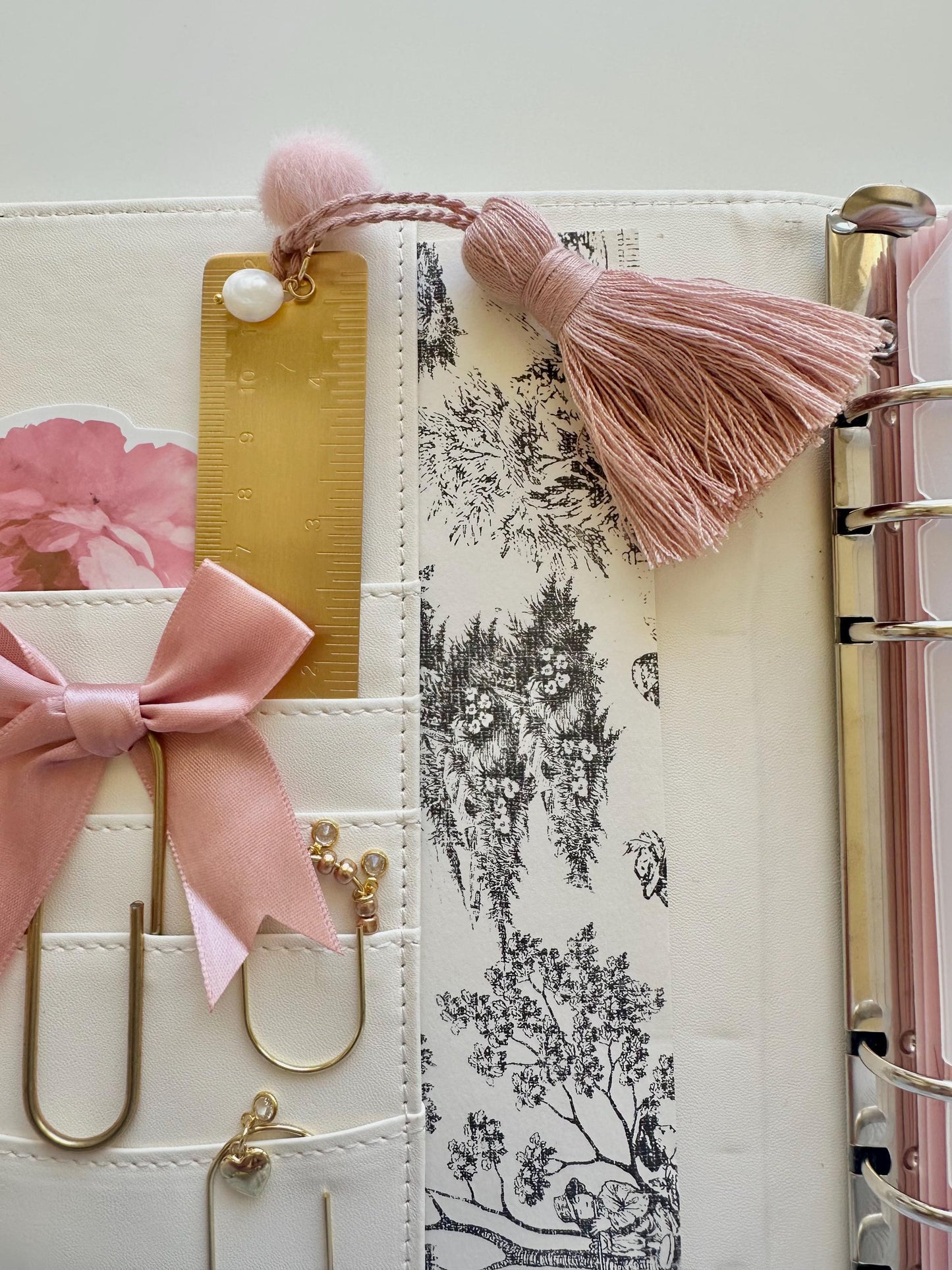 Planner Ruler | Mini Ruler Planning Essential | Bookmark Brass Ruler | Metal Planner Accesory | Cute Supplies for School