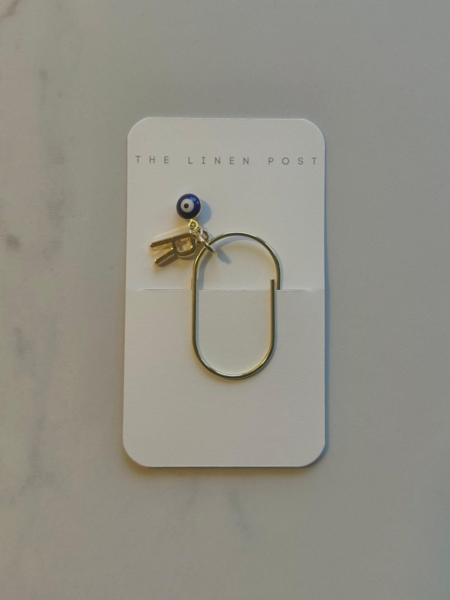Planner Paper Clip | Evil Eye Initial Gold Bookmark for Journal | Accessories | Cute Adorable Planning Accessory | Book Placeholder Charm