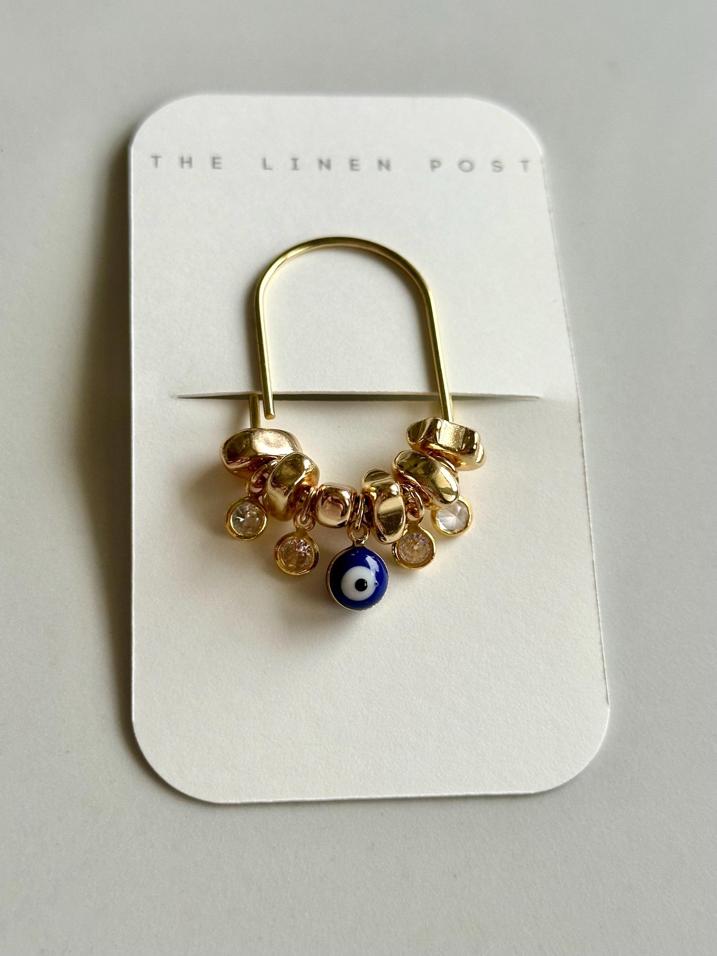 Planner Paper Clip | Evil Eye CZ Gold Plated Bookmark for Journal | Accessories | Cute Adorable Planning Accessory | Book Placeholder Charm