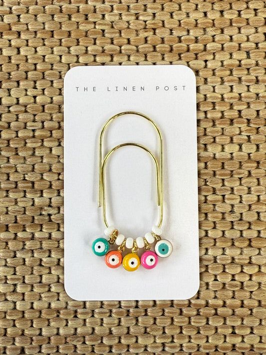 Multicolor Evil Eye Planner Clip