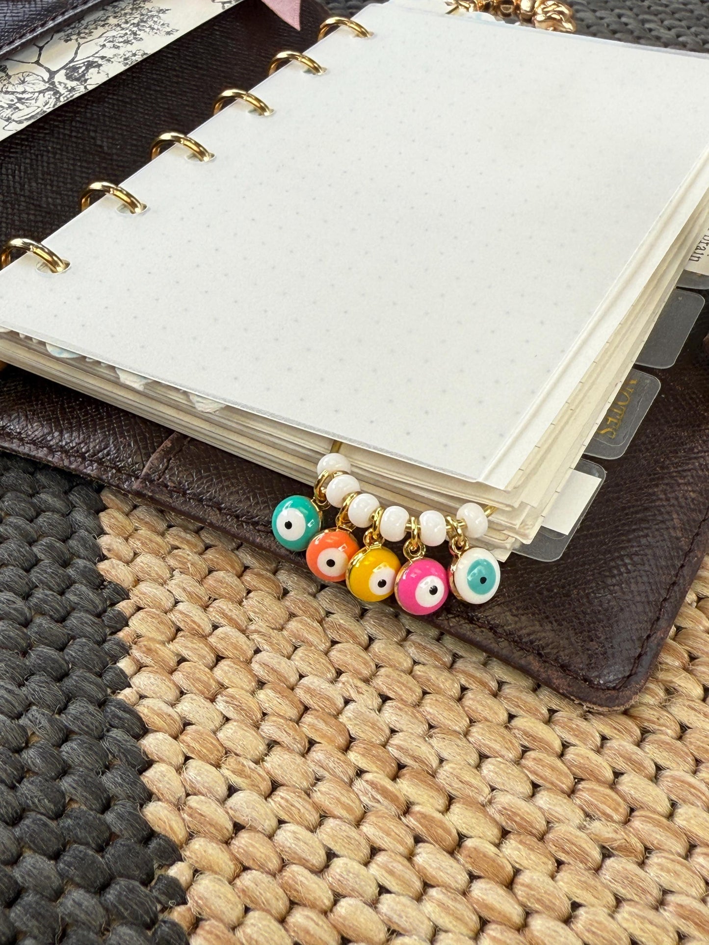 Planner Paper Clip | Gold Plated Evil Eye Bookmark for Journal | Accessories | Cute Adorable Planning Accessory | Book Placeholder Charm