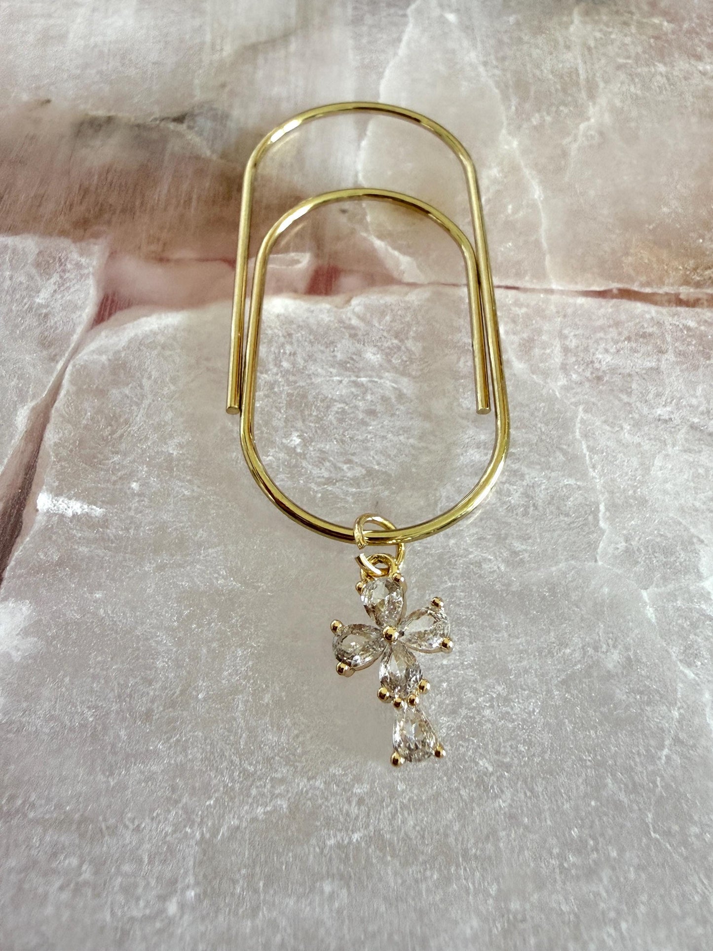 Planner Paper Clip Cross Bookmark Charm for Journal Accessories for Planner Cute Adorable Planning Accessory Bible Charm