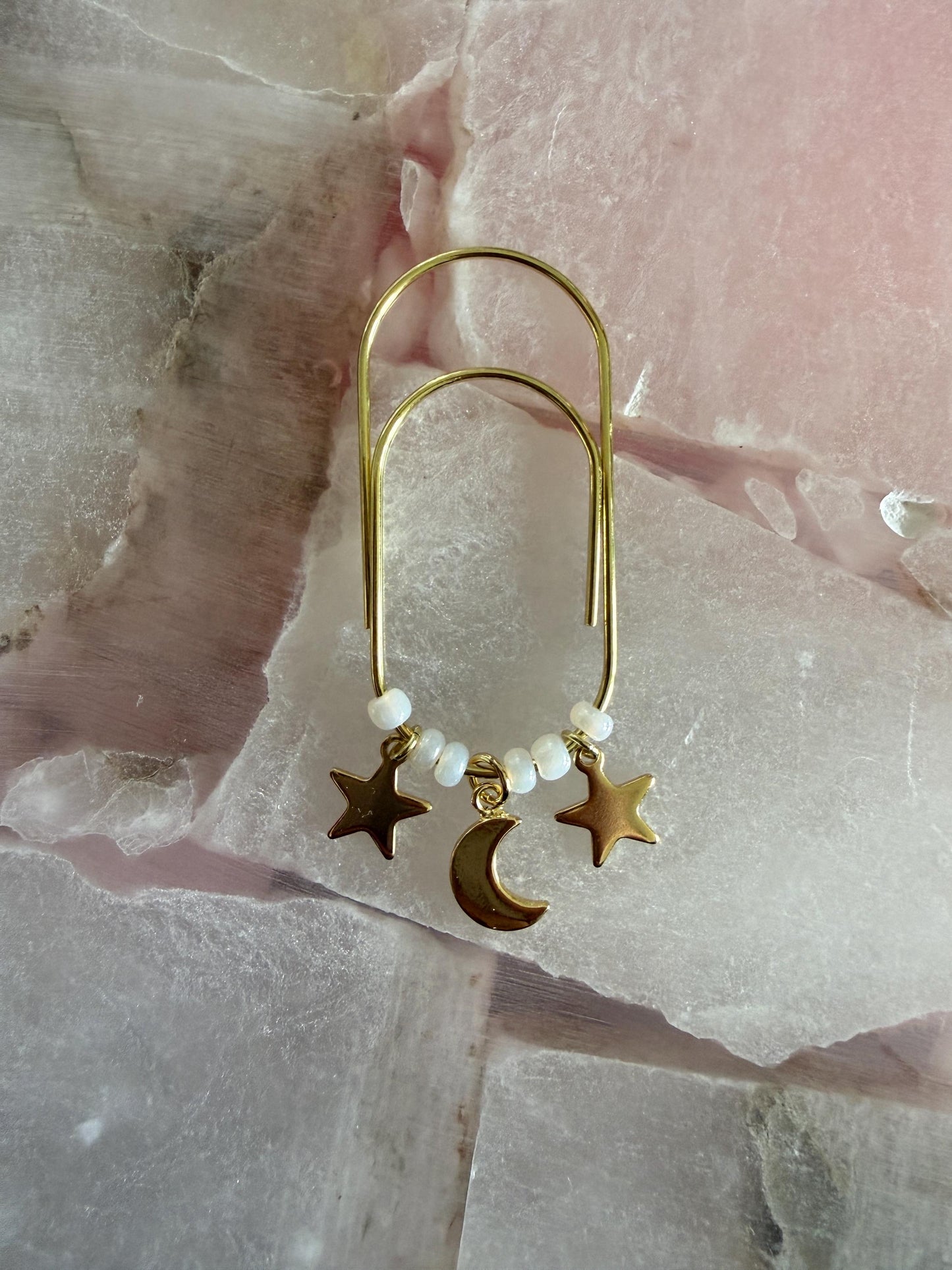 Planner Paper Clip Gold Bookmark for Journal with  Stars Accessories Cute Adorable Planning Accessory Book Placeholder Charm Book mark