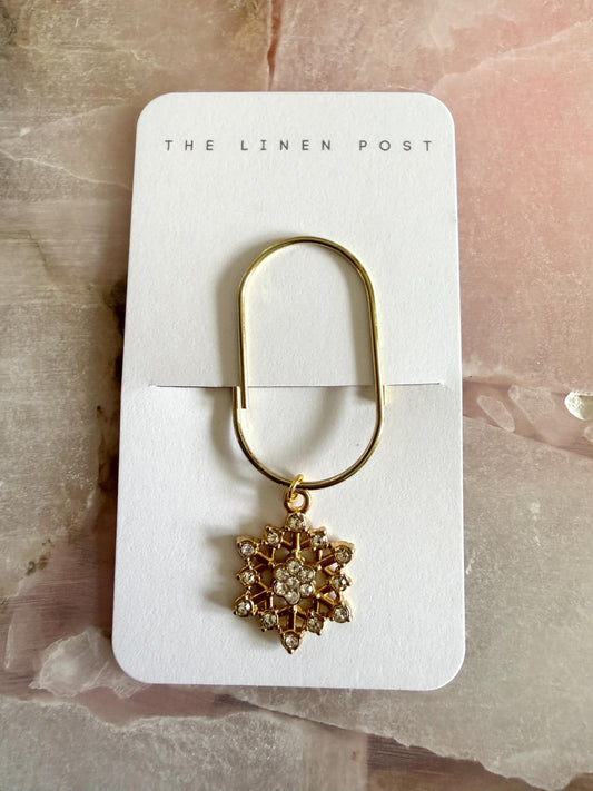 Ornate Snowflake Planner Clip