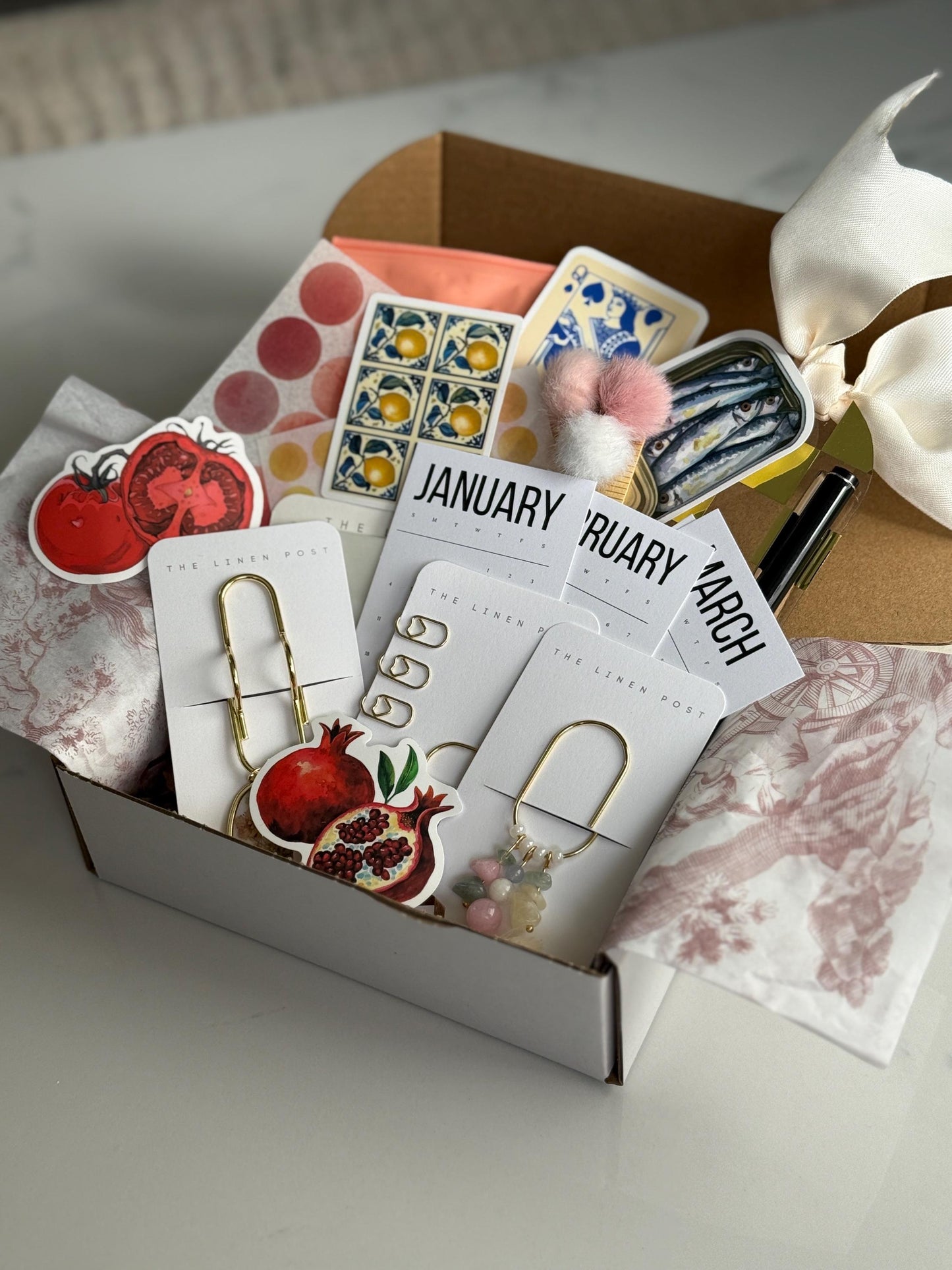 Luxe Stationery Subscription Box Elegant Monthly Desk Supplies Planner Accessories  Stickers Pens Planner Paper Clop Planner Charm Bookmark