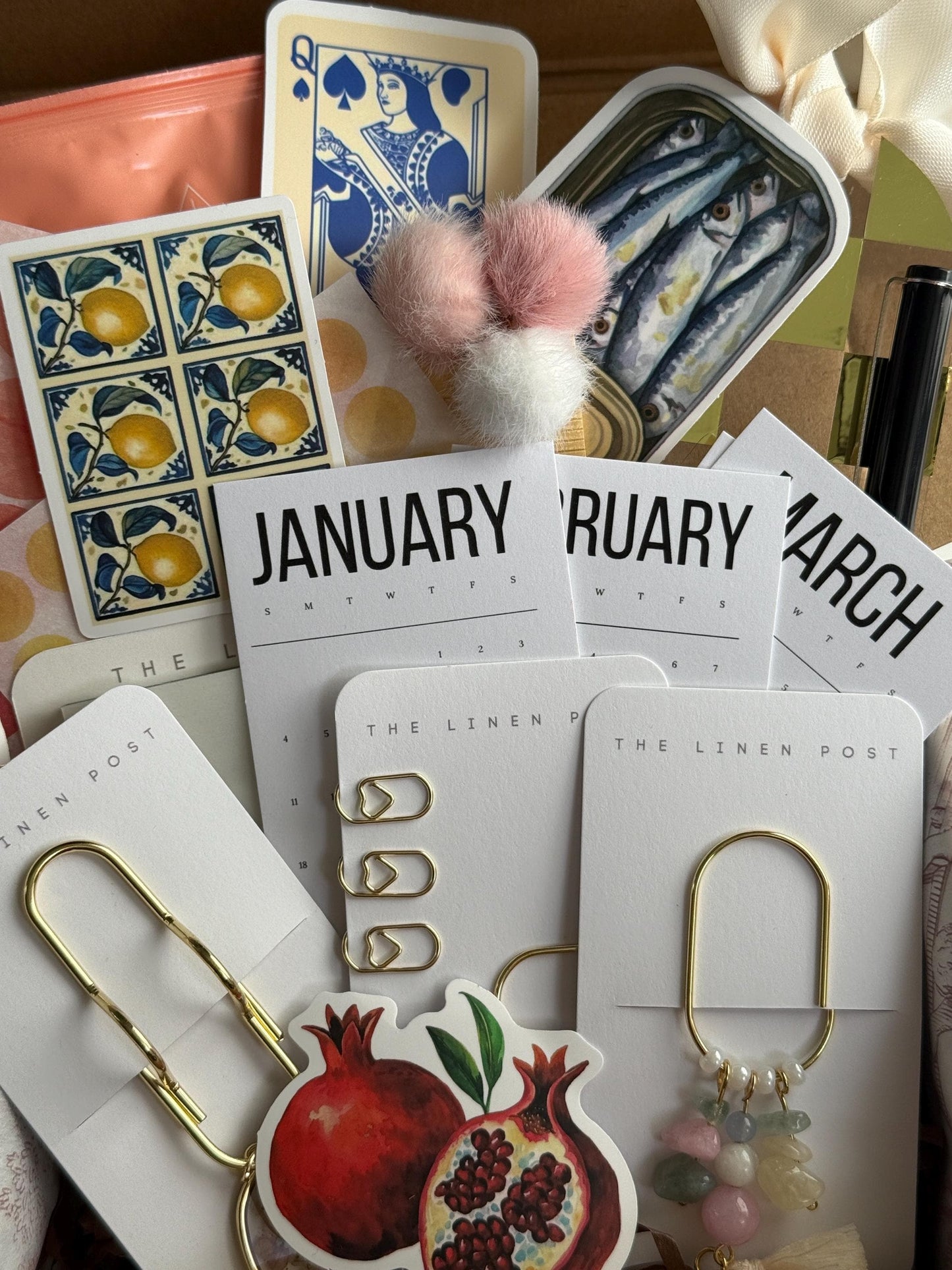 Luxe Stationery Subscription Box Elegant Monthly Desk Supplies Planner Accessories  Stickers Pens Planner Paper Clop Planner Charm Bookmark