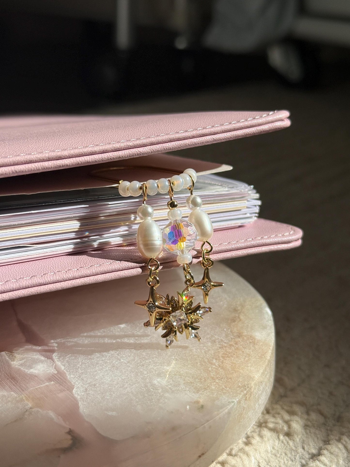 Gold Planner Paper Clip Gold Bookmark for Journal Christmas Accessories Cute Adorable Planning Accessory Book Snowflake Charm Holiday Pearls