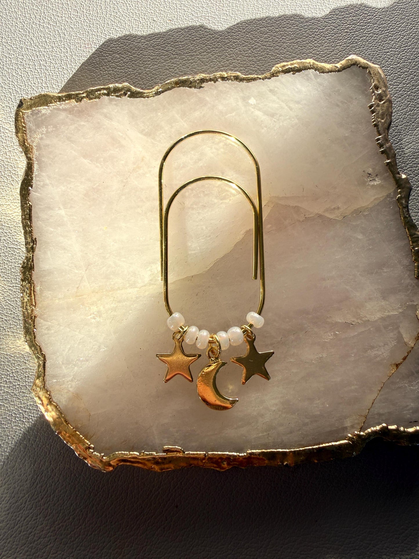 Planner Paper Clip Gold Bookmark for Journal with  Stars Accessories Cute Adorable Planning Accessory Book Placeholder Charm Book mark