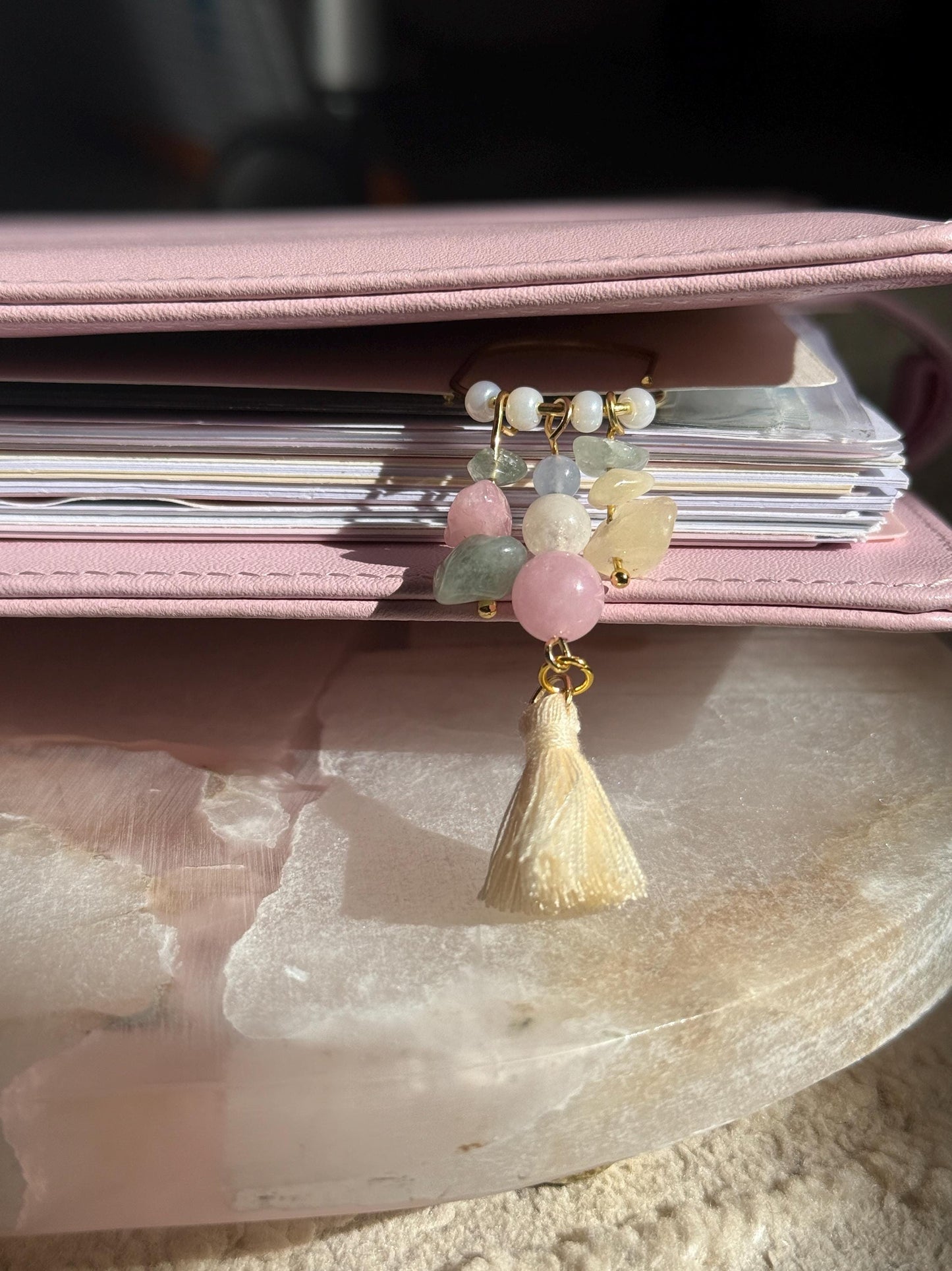Gold Planner Paper Clip Gold Bookmark for Journal Planner Accessories Cute Adorable Planning Accessory Book Charm Holiday Gift Genuine Stone