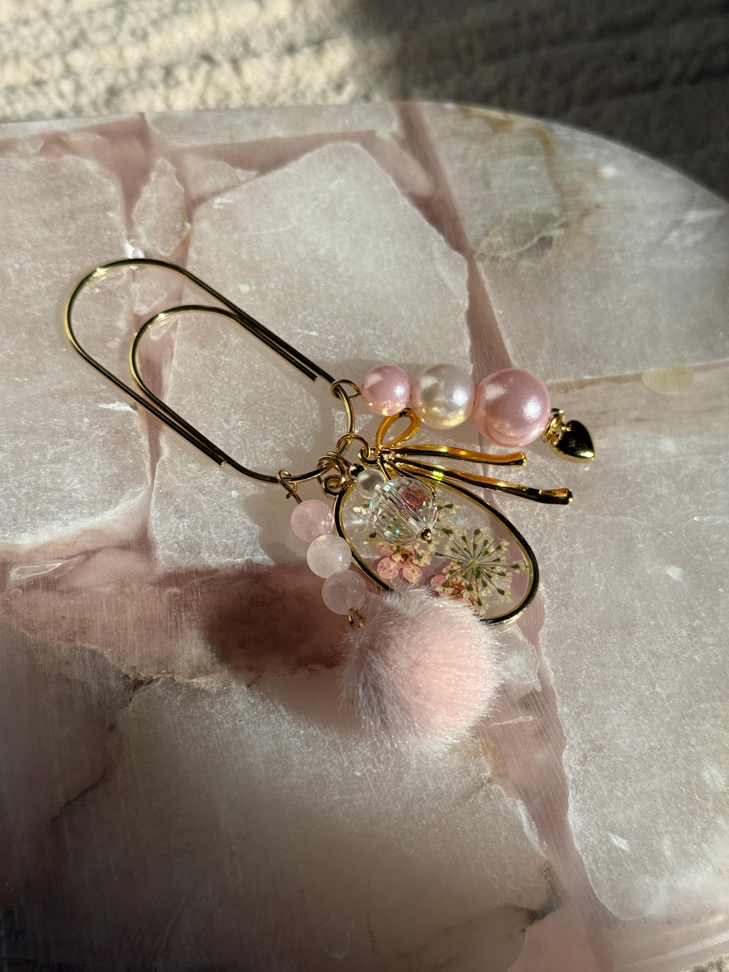 Pink Planner Paper Clip Girly Bookmark for Journal | Accessories | Cute Adorable Planning Accessory Gold Plated Book Charm Journal Charm