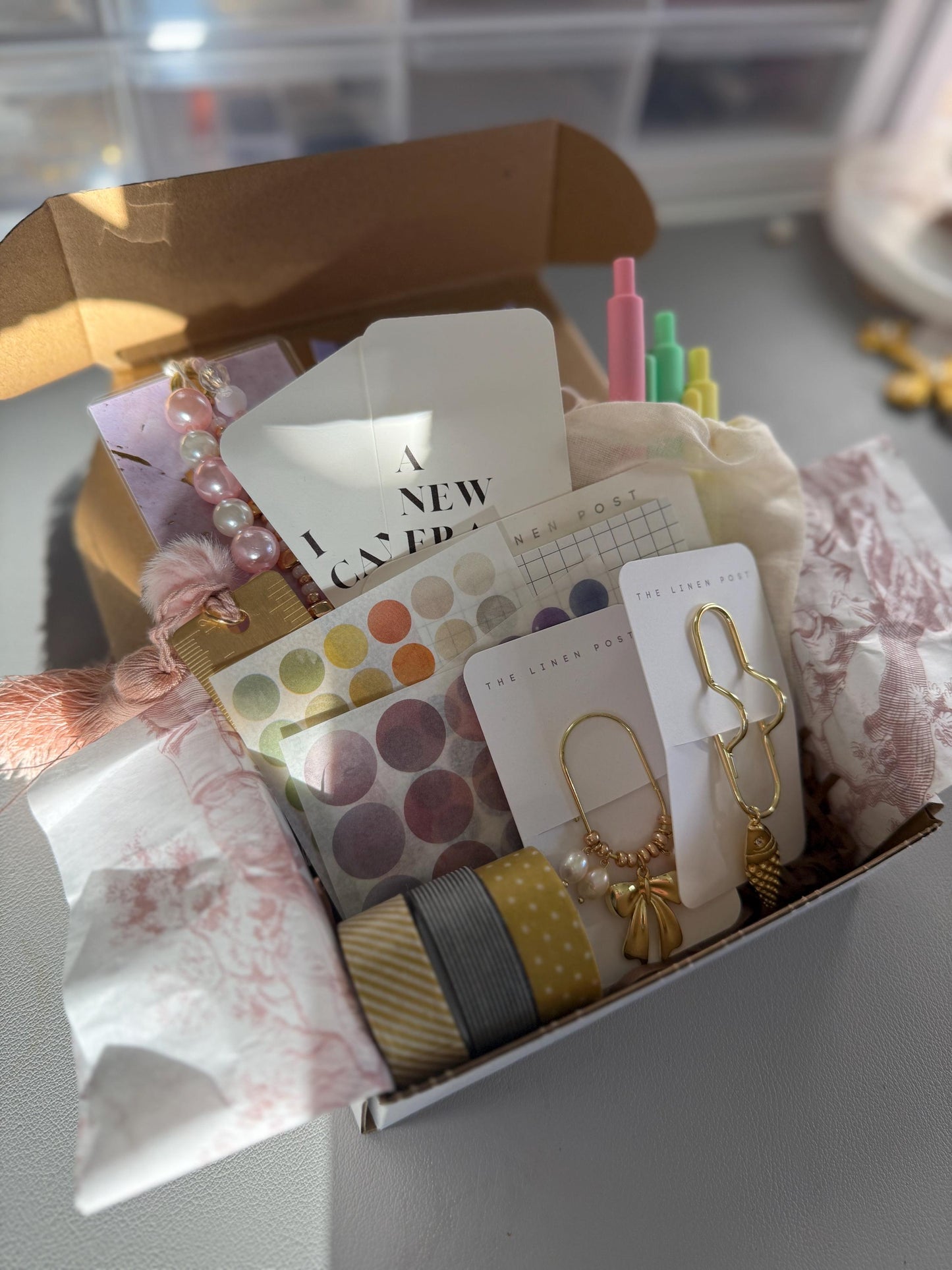 Luxe Stationery Subscription Box Elegant Monthly Desk Supplies Planner Accessories  Stickers Pens Planner Paper Clop Planner Charm Bookmark