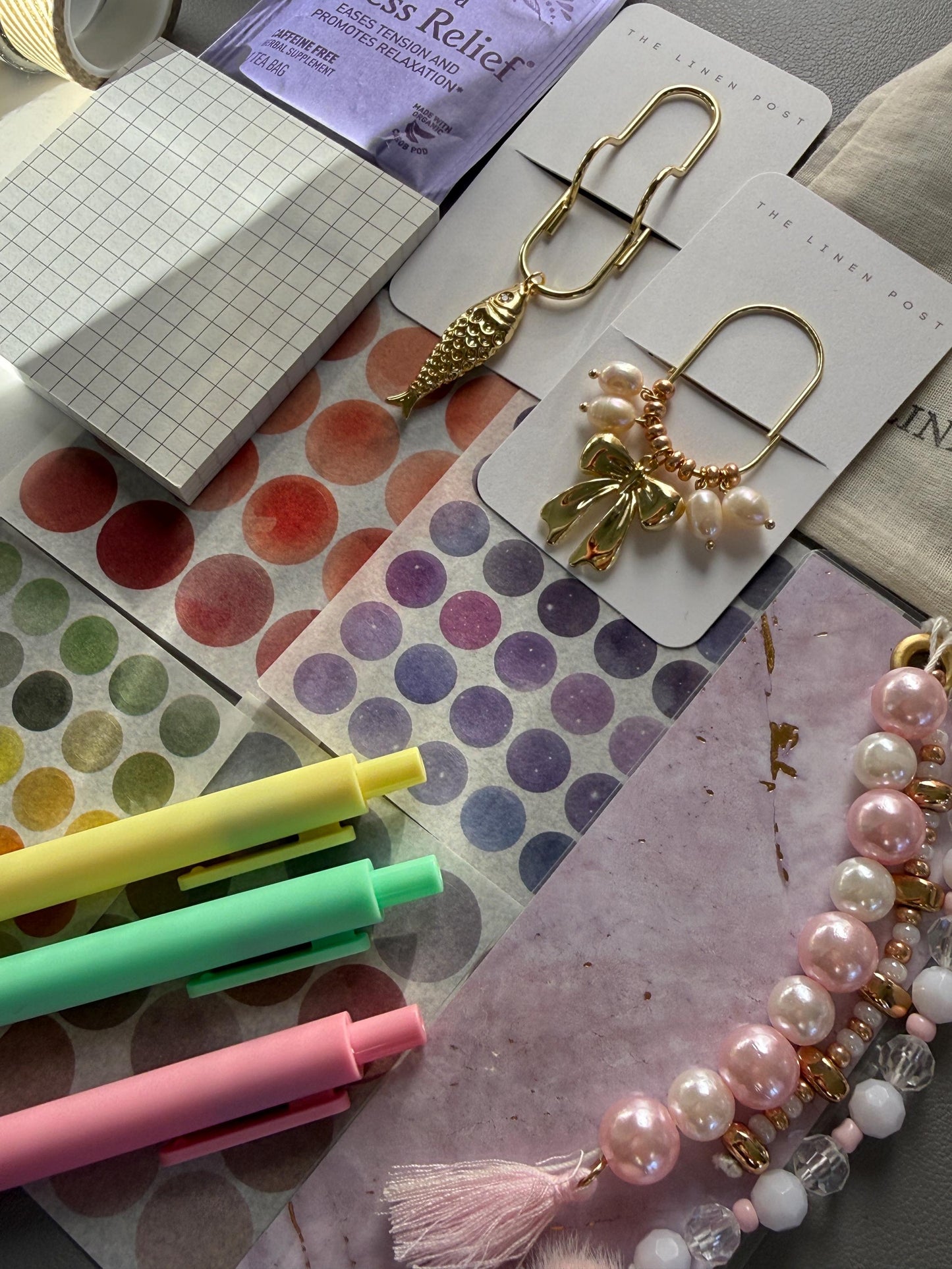 Luxe Stationery Subscription Box Elegant Monthly Desk Supplies Planner Accessories  Stickers Pens Planner Paper Clop Planner Charm Bookmark