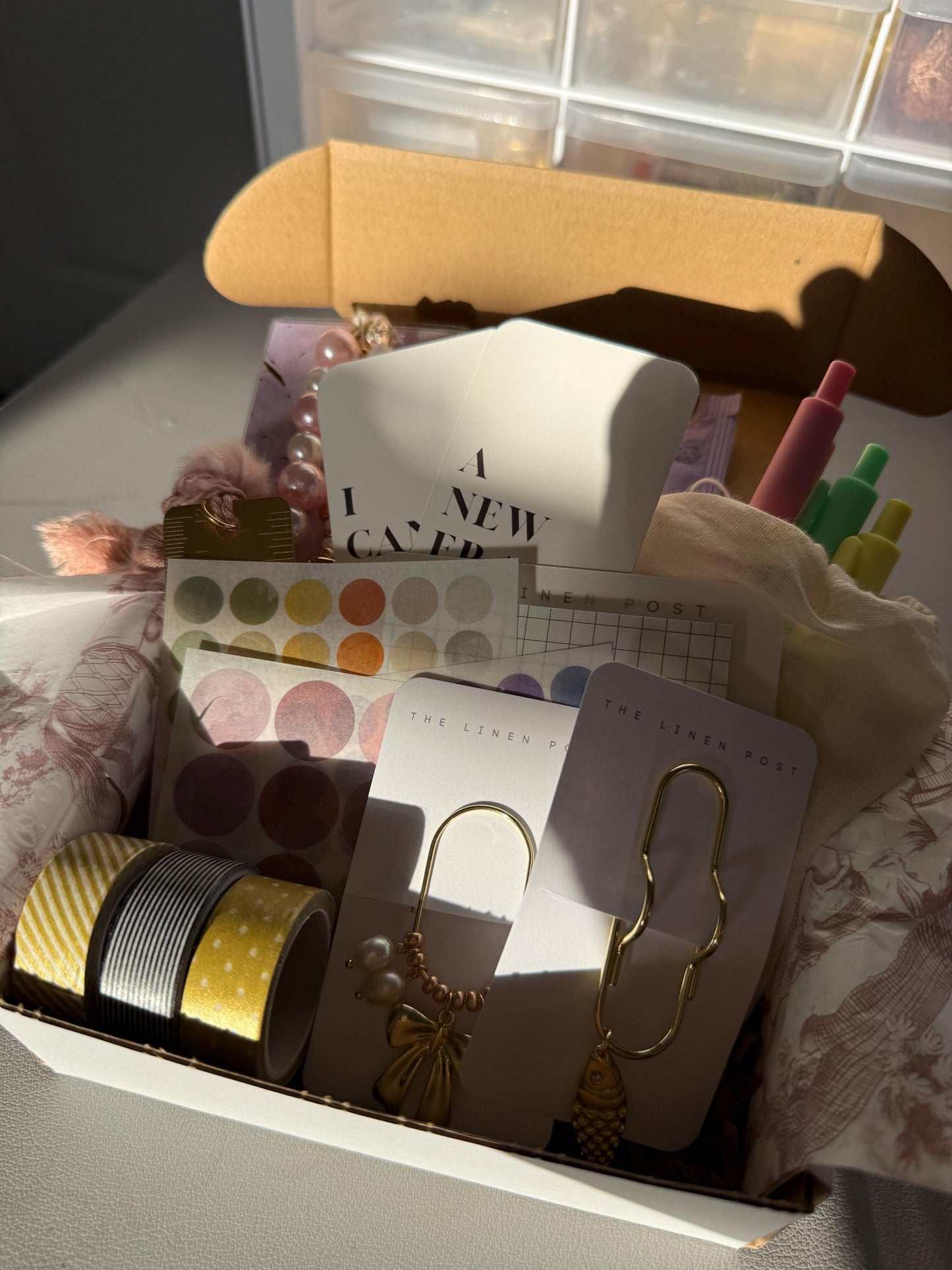 Luxe Stationery Subscription Box Elegant Monthly Desk Supplies Planner Accessories  Stickers Pens Planner Paper Clop Planner Charm Bookmark