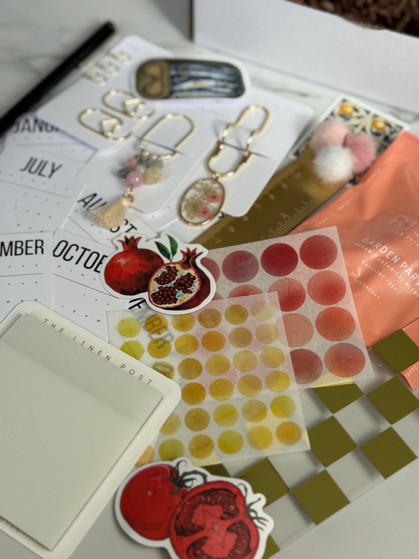 Luxe Stationery Subscription Box Elegant Monthly Desk Supplies Planner Accessories  Stickers Pens Planner Paper Clop Planner Charm Bookmark
