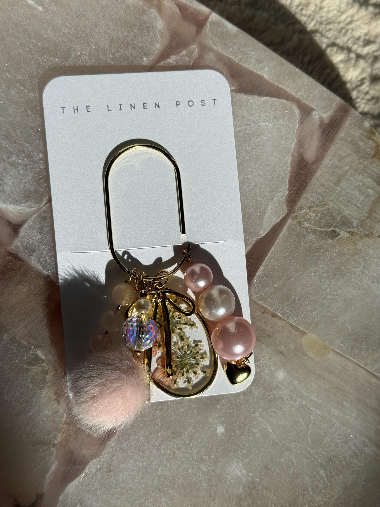 Pink Planner Paper Clip Girly Bookmark for Journal | Accessories | Cute Adorable Planning Accessory Gold Plated Book Charm Journal Charm