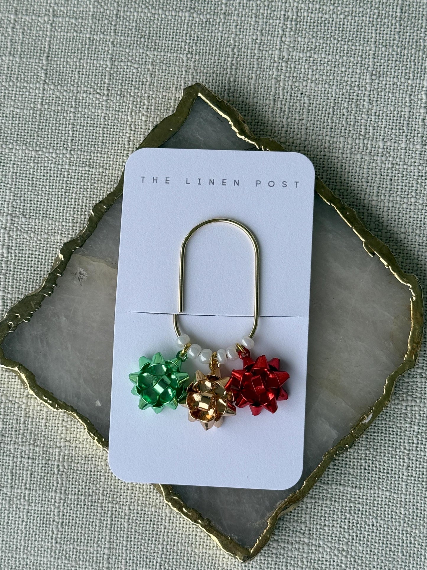Gold Planner Paper Clip Gold Bookmark for Journal Christmas Accessories Cute Planning Accessory Book Xmas tree Charm Holiday Planner charms