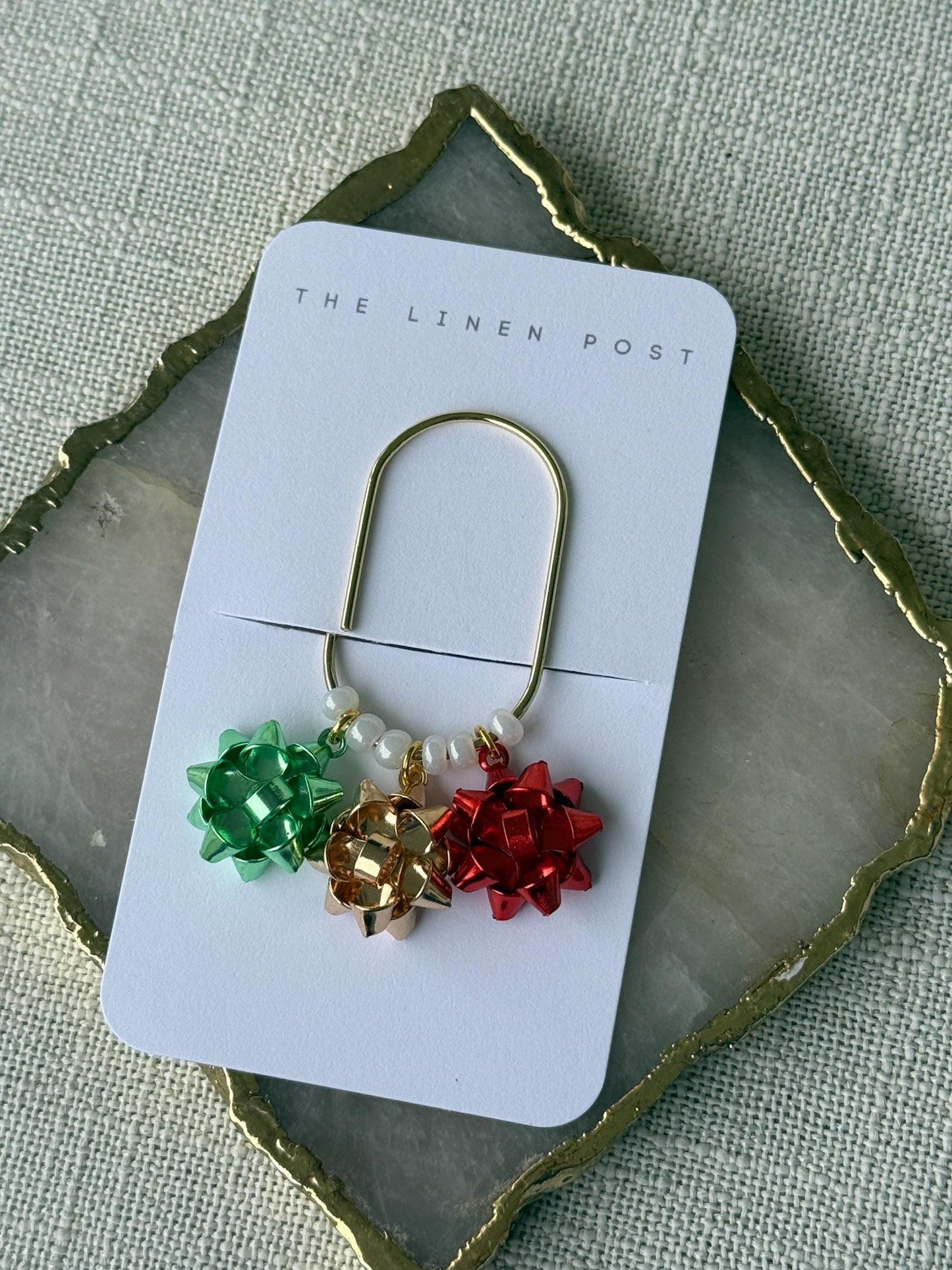 Gold Planner Paper Clip Gold Bookmark for Journal Christmas Accessories Cute Planning Accessory Book Xmas tree Charm Holiday Planner charms