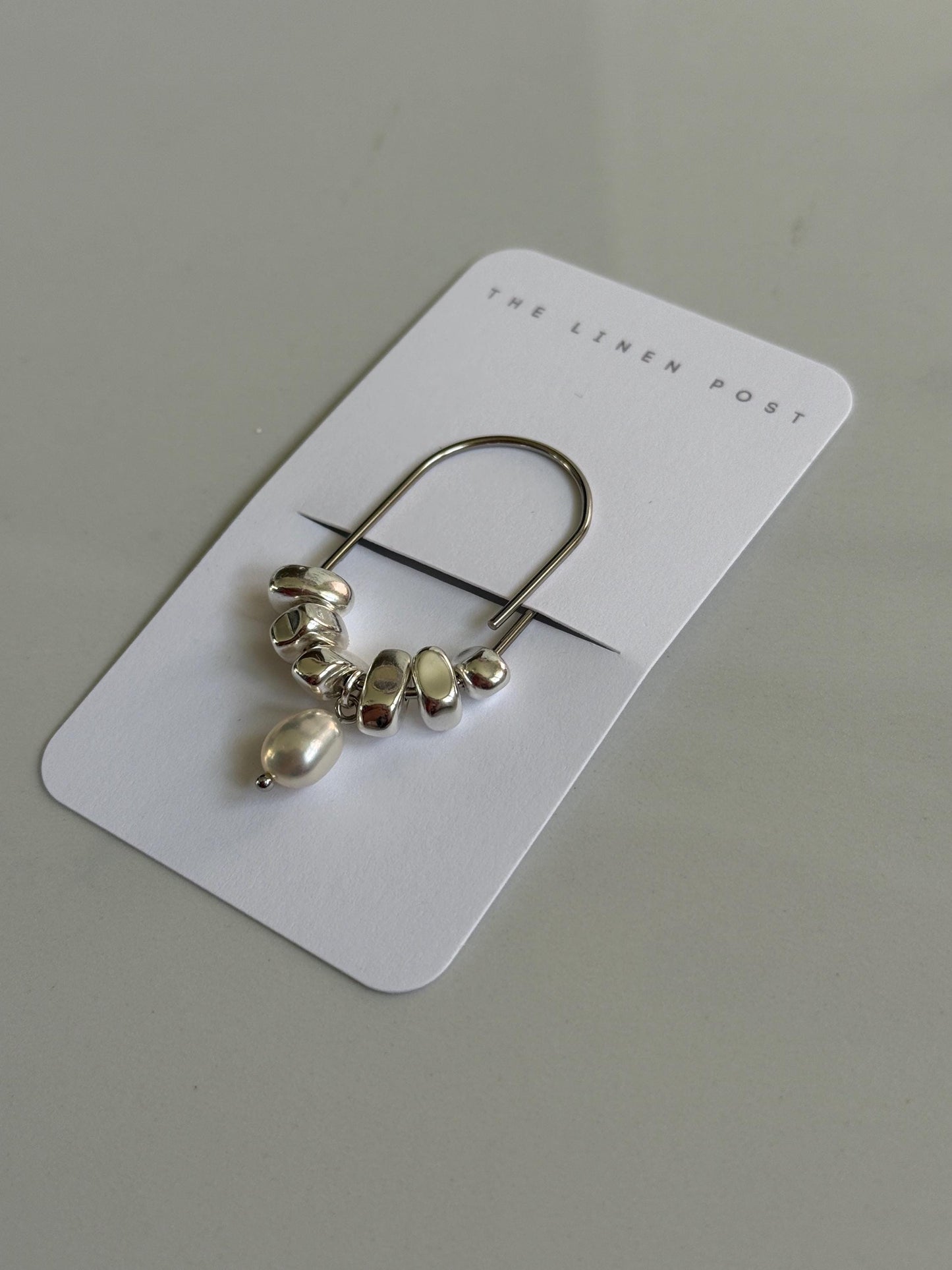 Planner Paper Clip | Freshwater Pearl Silver Bookmark for Journal | Accessories | Cute Adorable Planning Accessory | Book Placeholder Charm