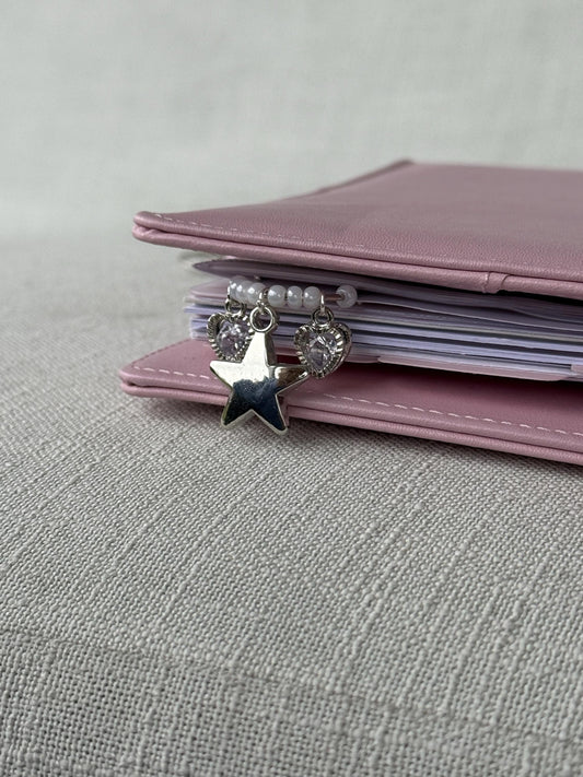 Silver Star & Heart Planner Clip
