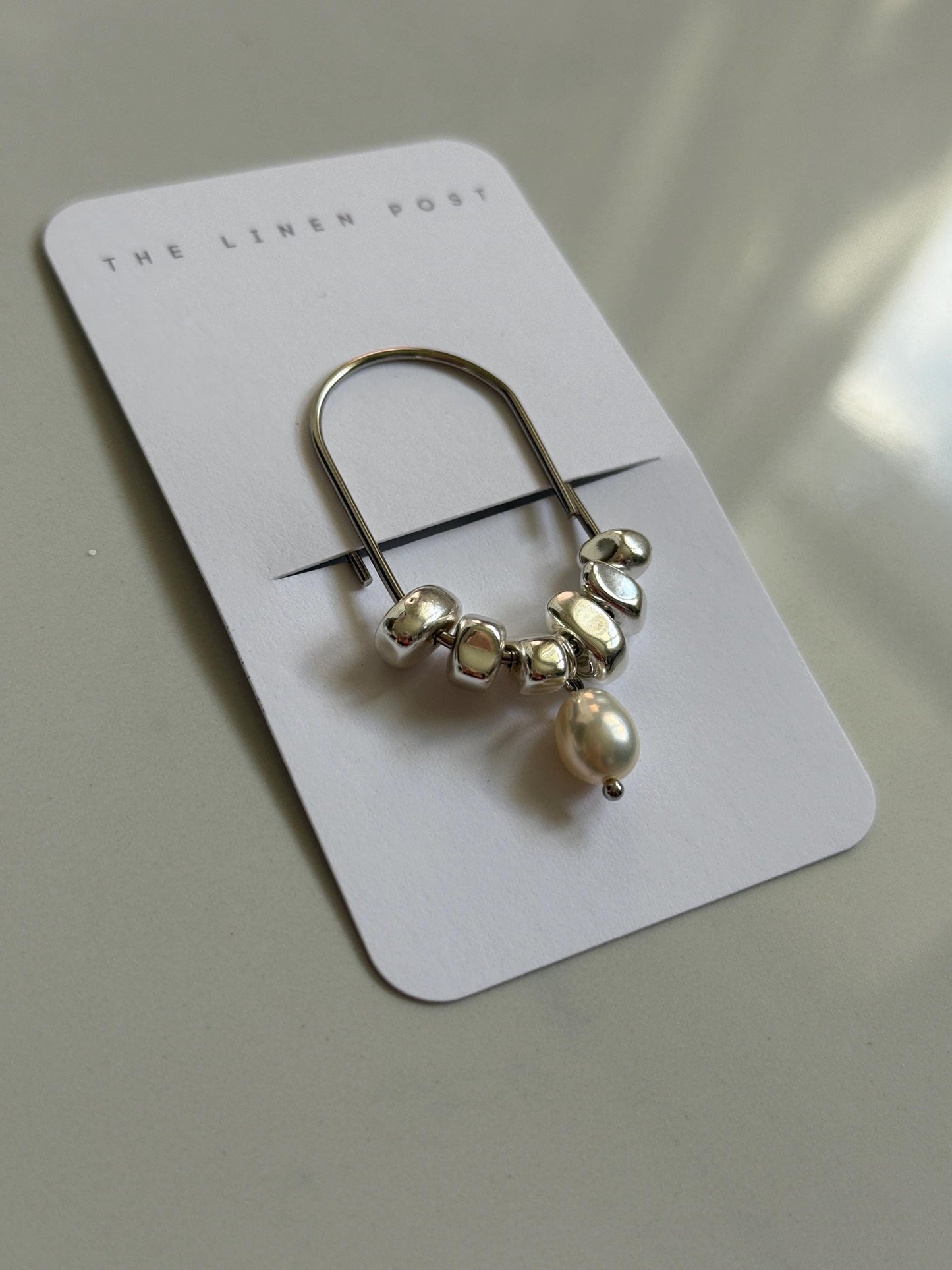 Planner Paper Clip | Freshwater Pearl Silver Bookmark for Journal | Accessories | Cute Adorable Planning Accessory | Book Placeholder Charm