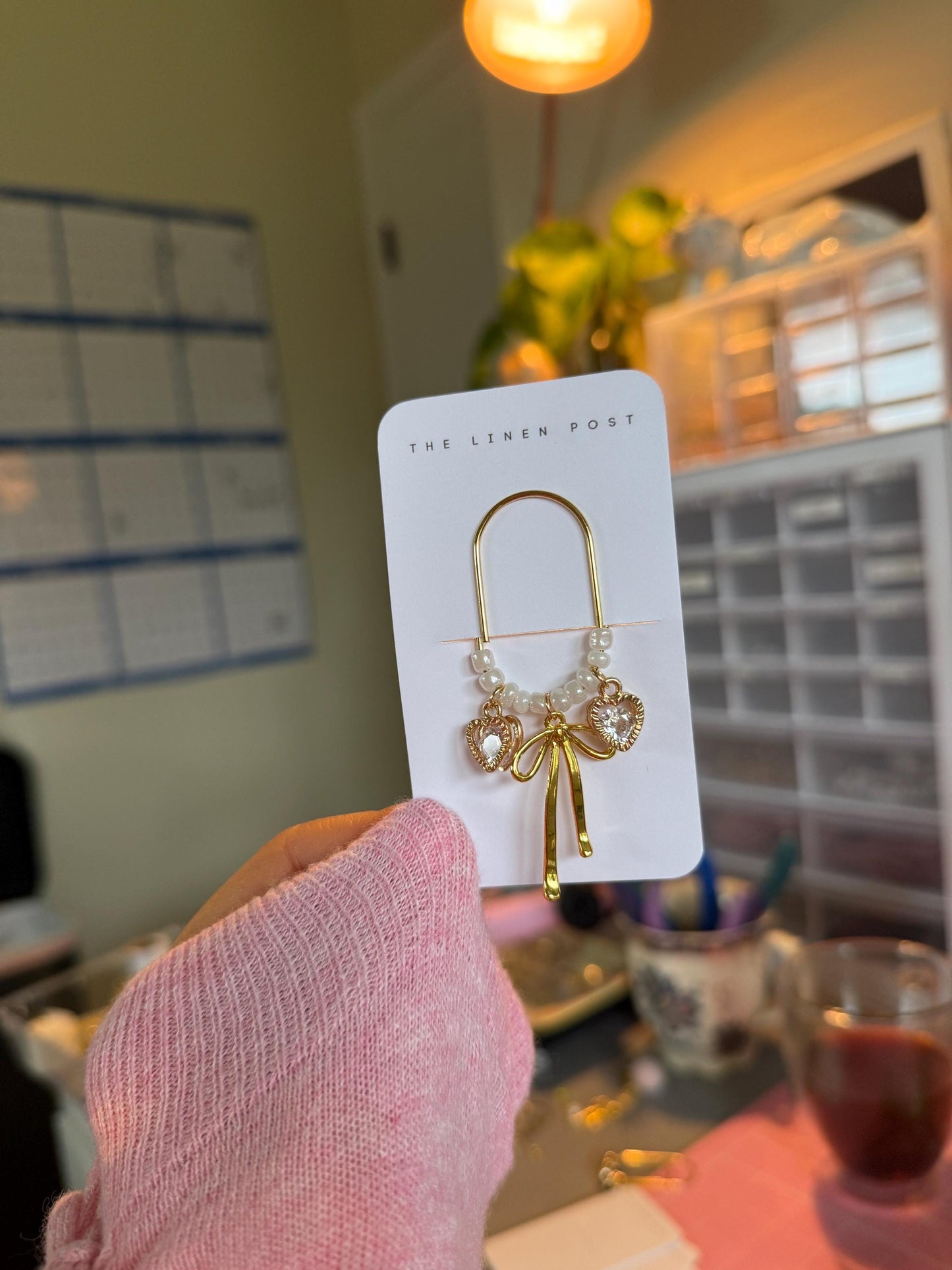 Planner Paper Clip | Girly Bow Gold Bookmark for Journal | Accessories | Cute Adorable Planning Accessory | Book Placeholder Charm |