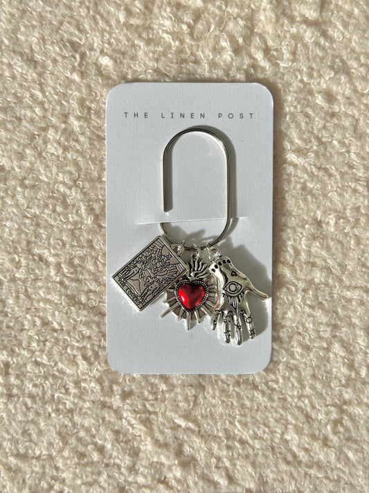 Silver Tarot Sacred Heart Planner Clip
