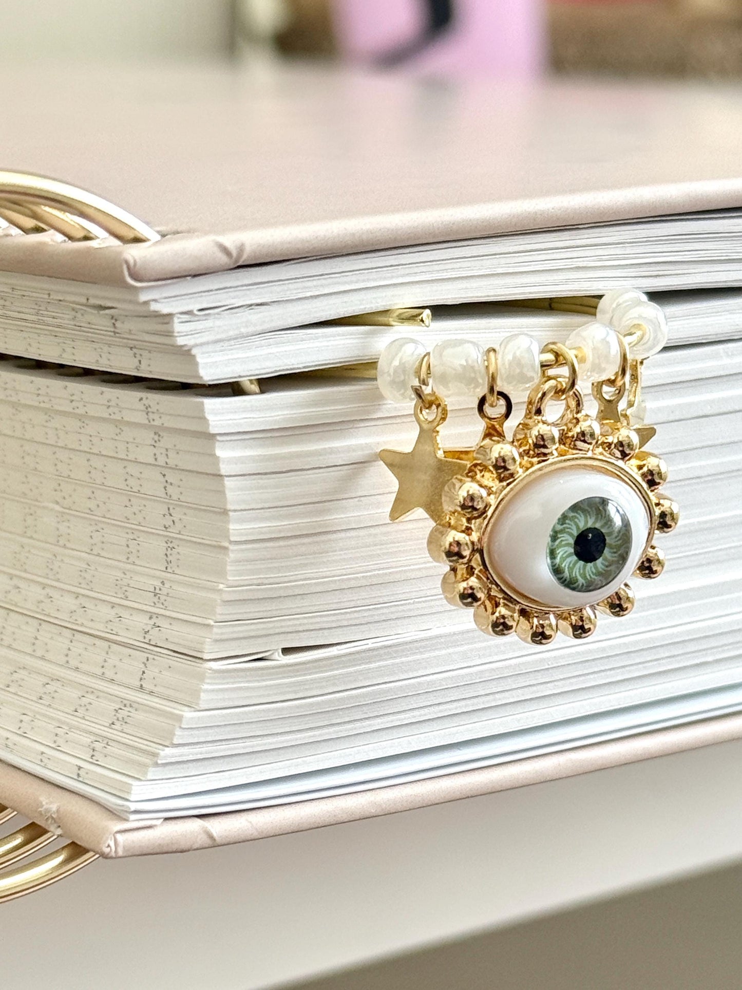 Gold Halloween Planner Paper Clip Bookmark Cute Spooky Journal Accessory with Eye Charm Jumbo Decorative Planner Clip Book Placeholder Gift