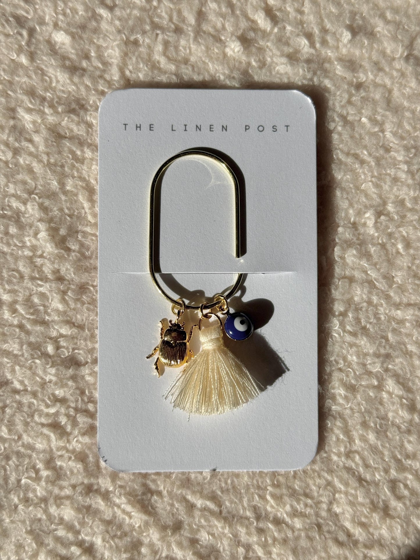 Gold Planner Paper Clip Gold Bookmark for Journal Evil Eye Accessories Cute Adorable Planning Accessory Book Charm Bug Charm Clip Tassle
