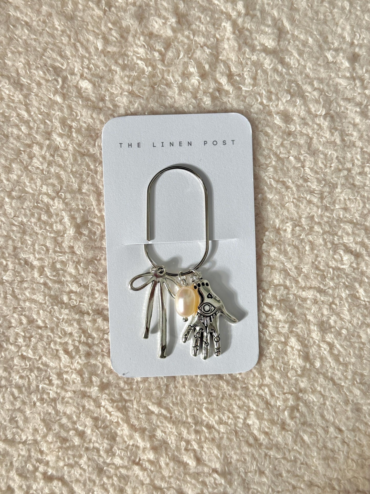Halloween Planner Paper Clip tarot silver Bookmark for Journal Accessories Cute Planning Accessory Book Fall Charm psychic hand bow pearl