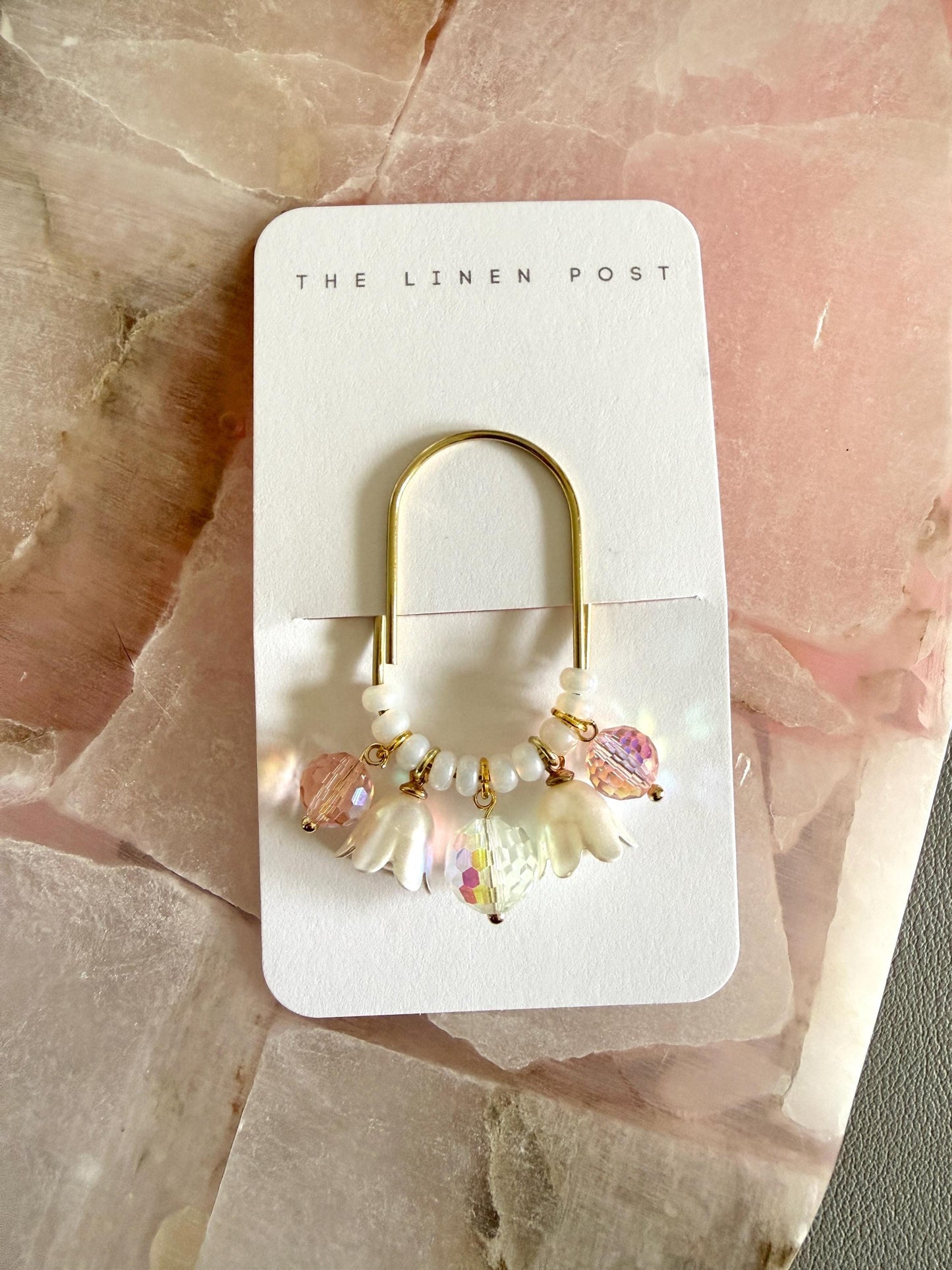 Planner Paper Clip: Floral Glass Beads - Cute Journal Accessory