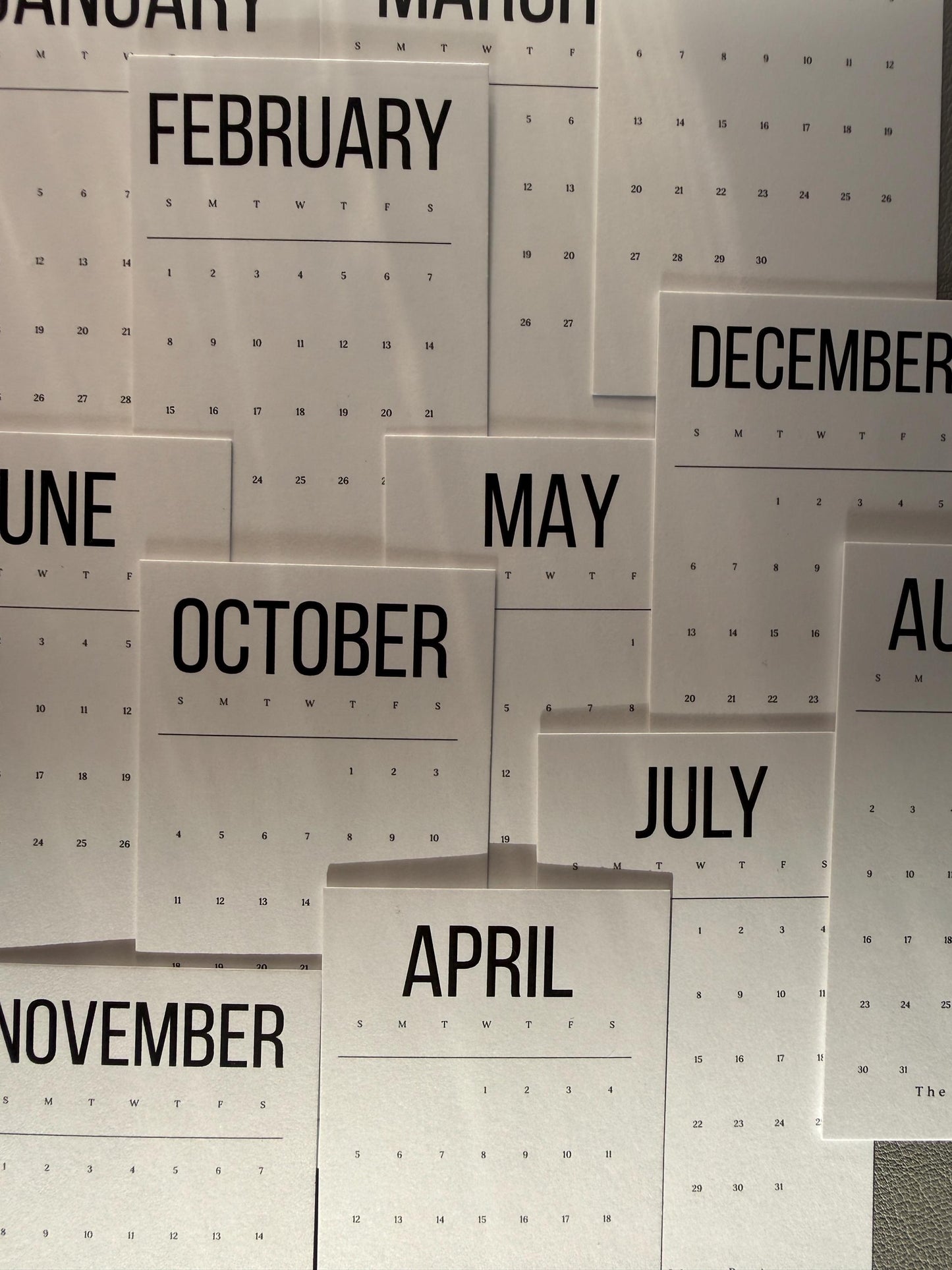 Monthly Calendar Cards: 2026 Planner Inserts for Dashboard