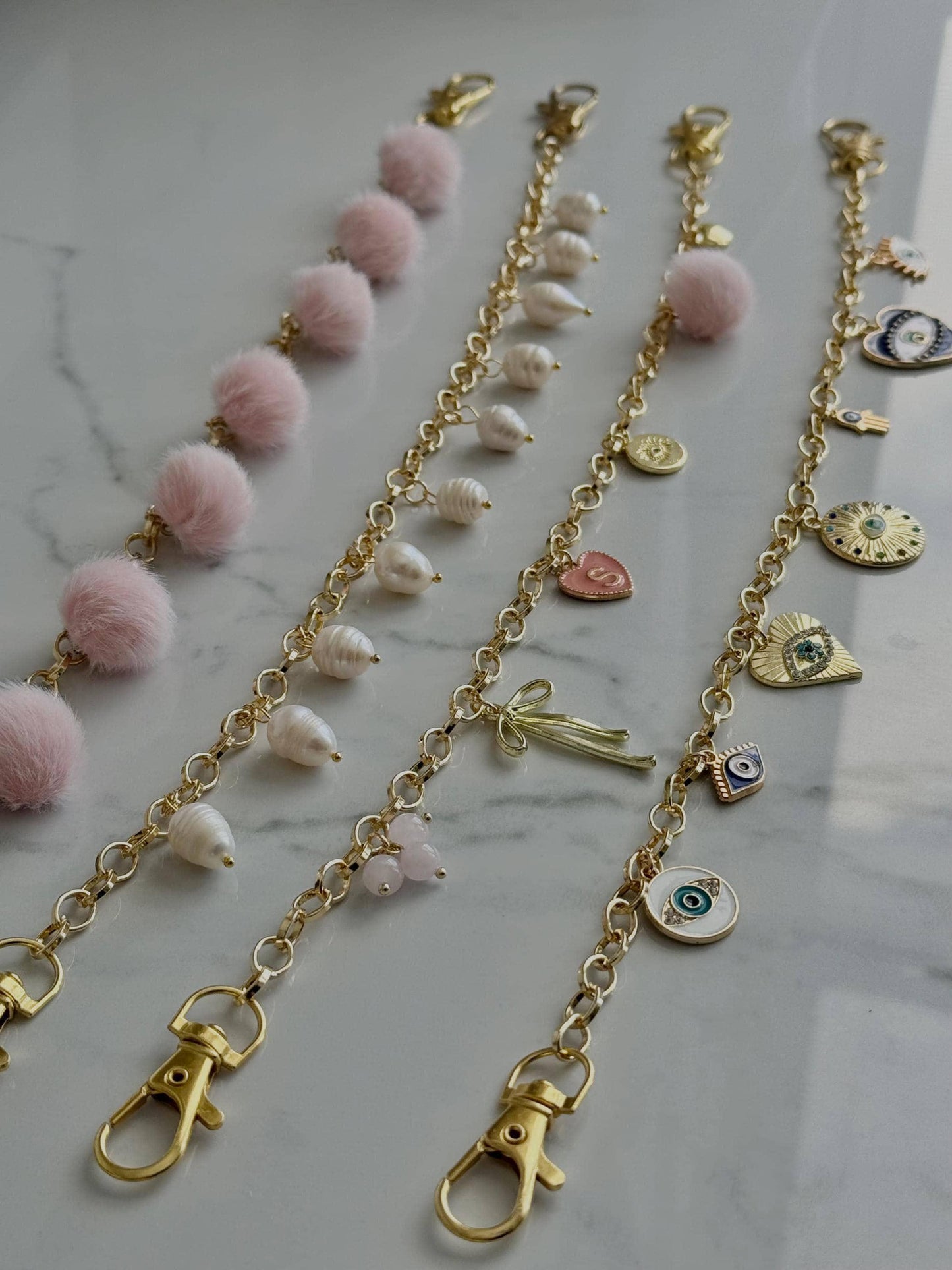 Planner Chain Decor: Gold Tone with Evil Eye Charms