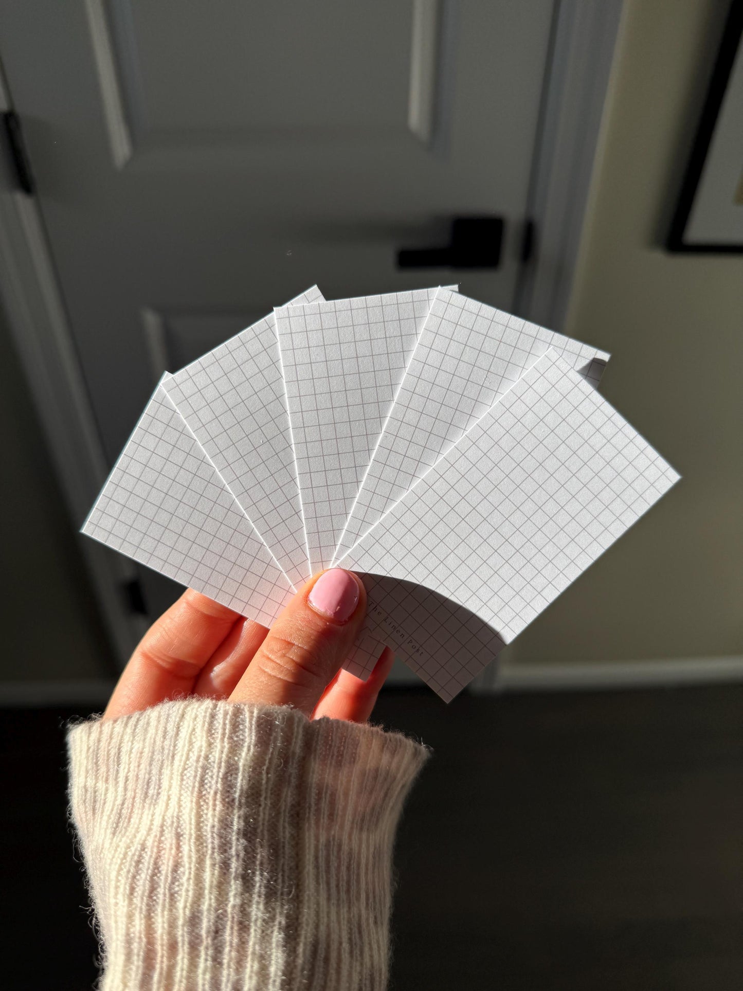 Planner Dashboard Insert Cards, Grid Lined, Off White (Set of 10)