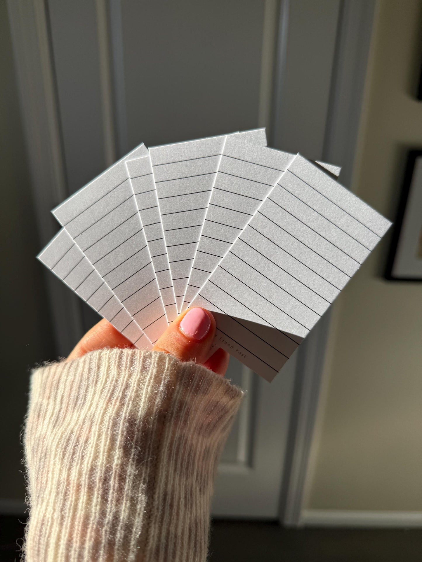 Mini Lined Cards - Compact Business Card Size Inserts