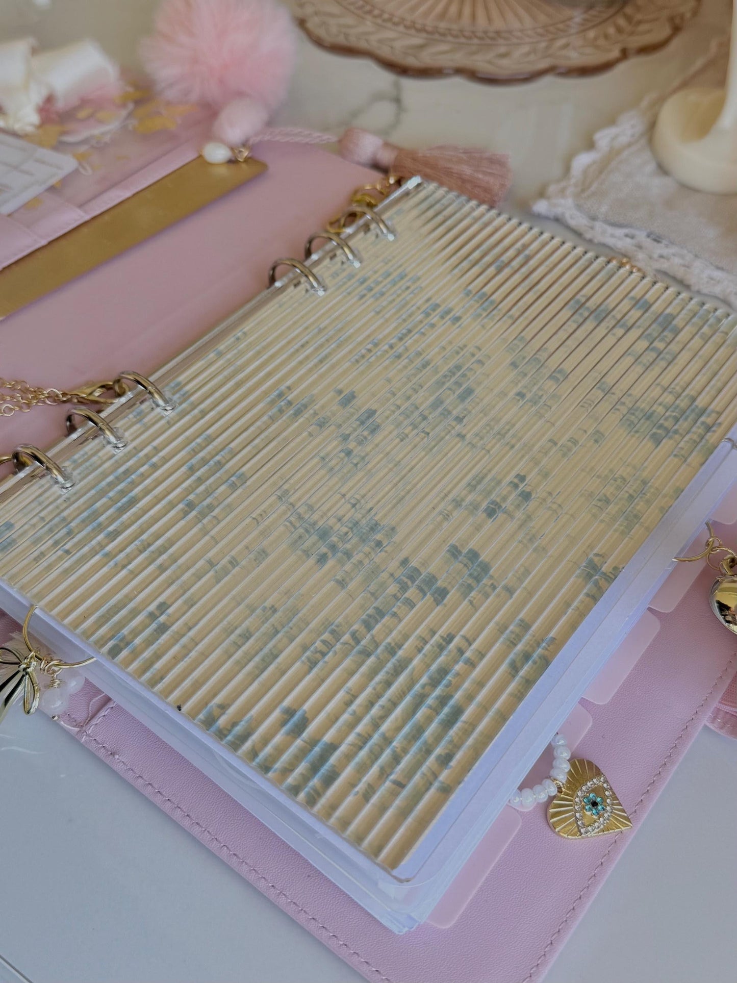 Fluted Acrylic Planner Dashboard, Textured (Fits A5 and A6 Planners)