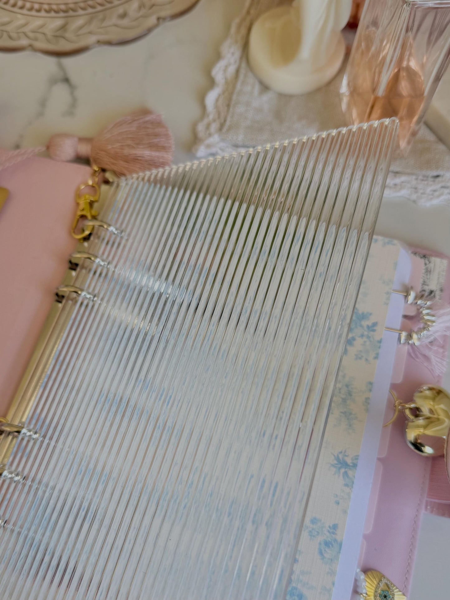 Fluted Acrylic Planner Dashboard, Textured (Fits A5 and A6 Planners)