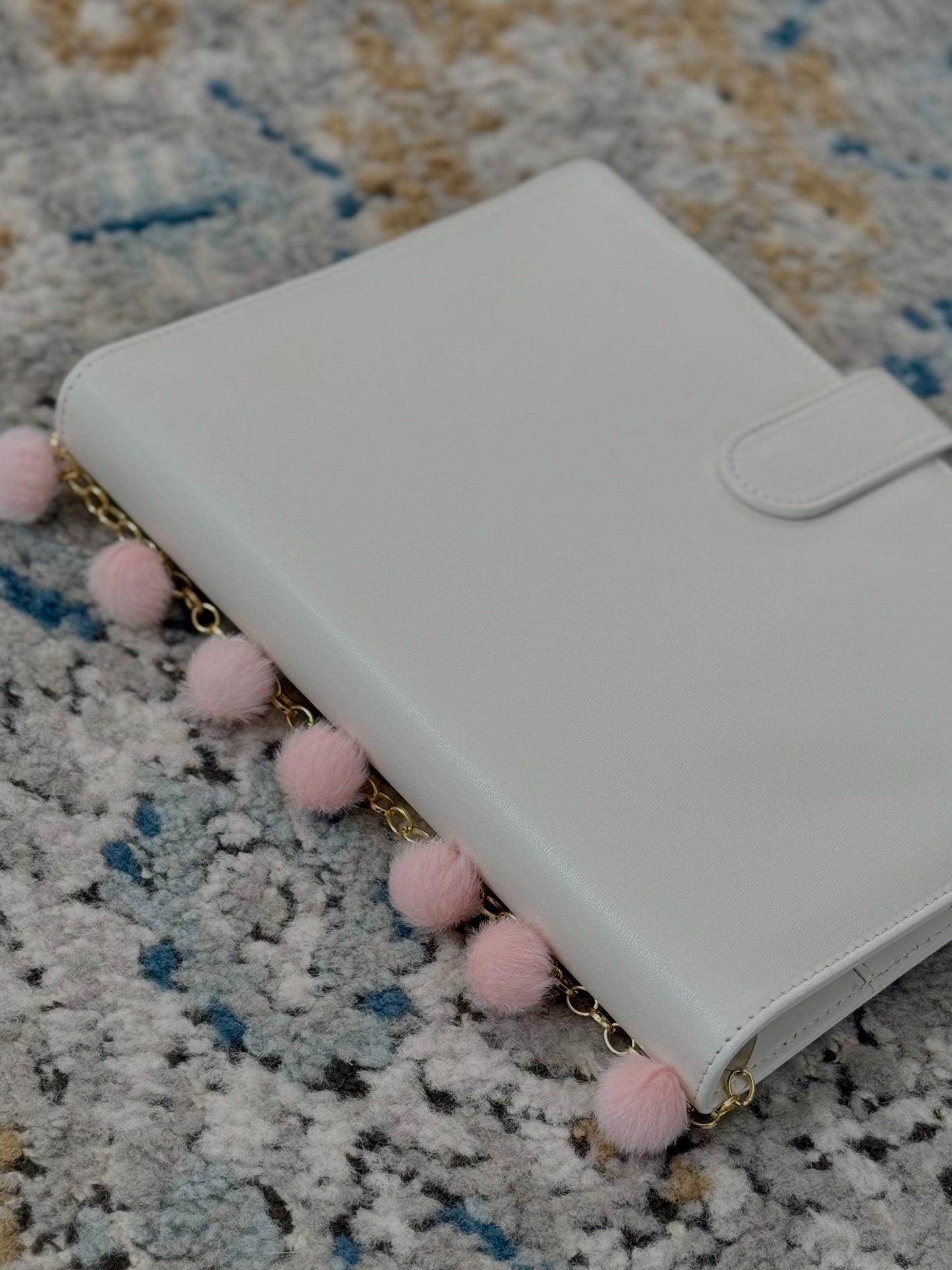 Planner Chain for A5 Journal - Gold and Pink with Charms