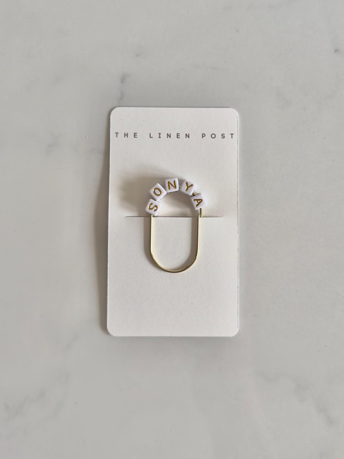 Name Paperclip Bookmark: Gold Jumbo Clip (Planner and Journal Accessory)