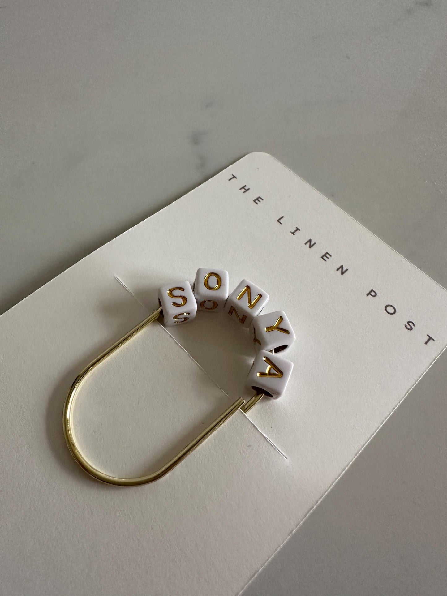 Name Paperclip Bookmark: Gold Jumbo Clip (Planner and Journal Accessory)