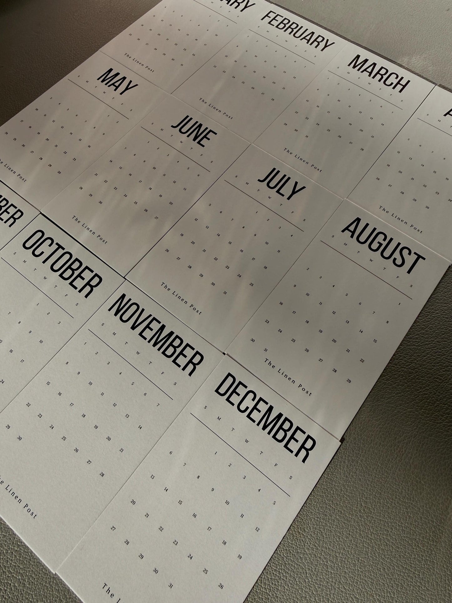 Monthly Calendar Cards: 2026 Planner Inserts for Dashboard