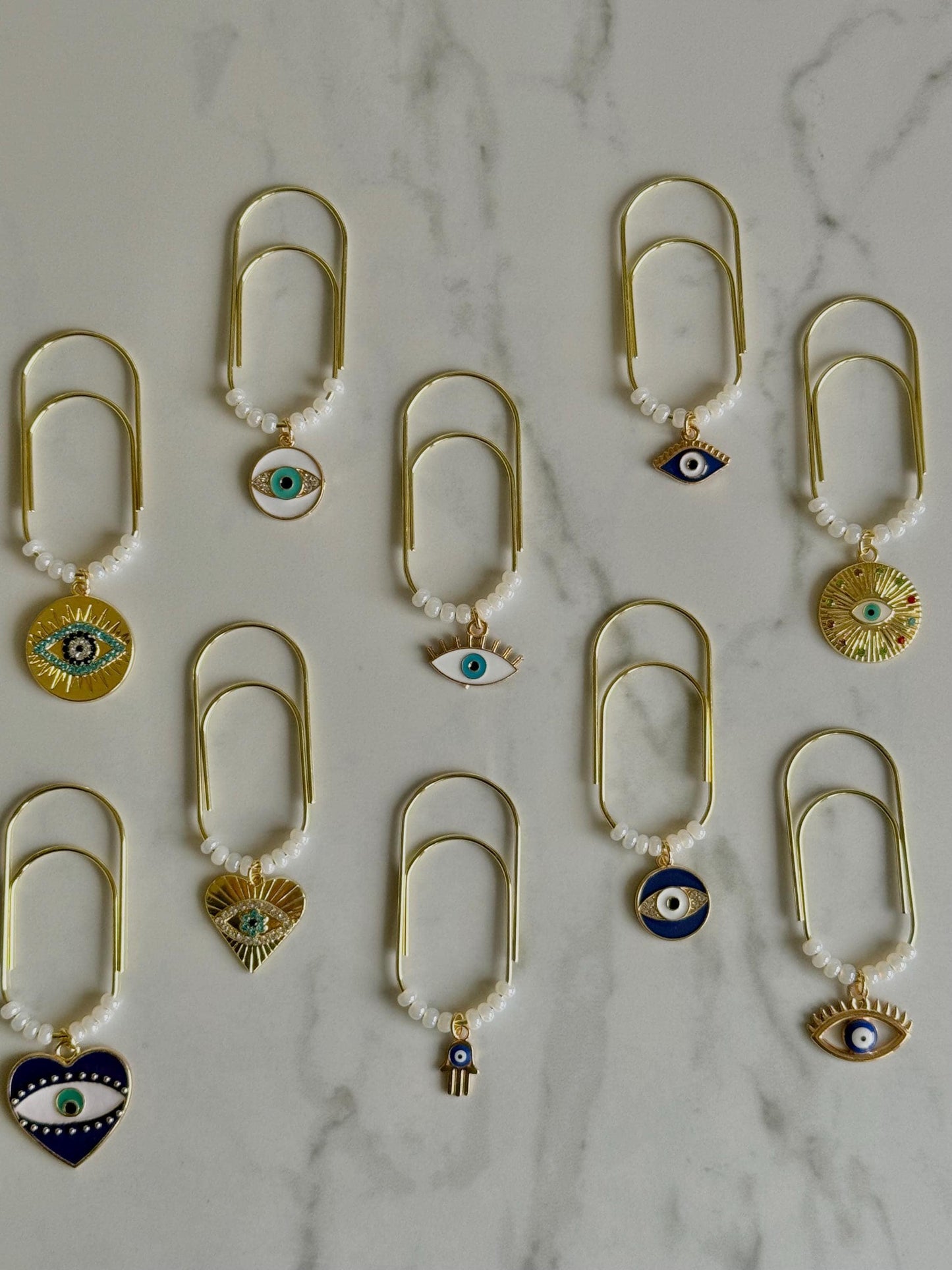 Jumbo Gold Paper Clip: Planner Bookmark with Snowflake Charm (2")