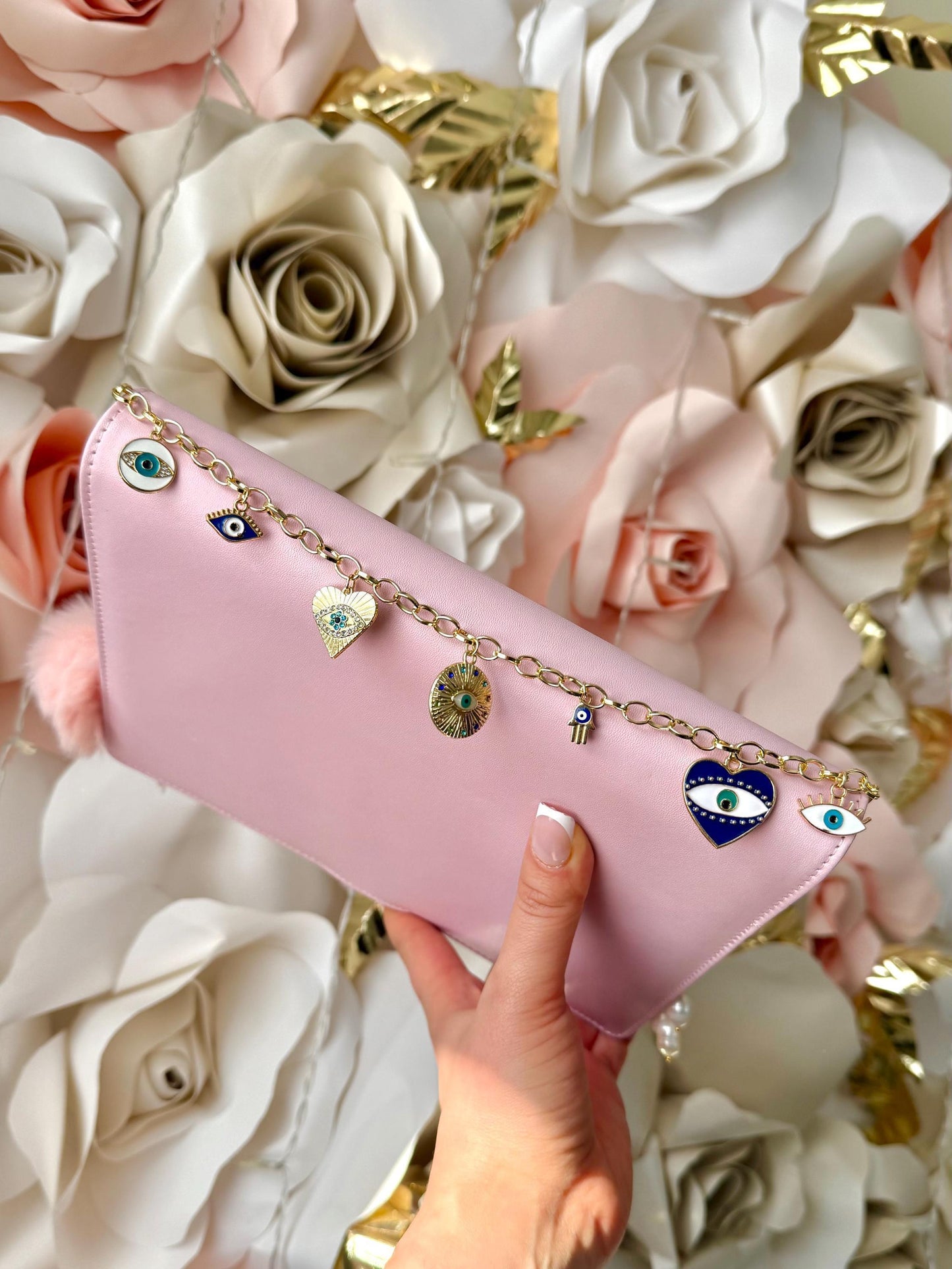 Planner Chain Decor: Gold Tone with Evil Eye Charms