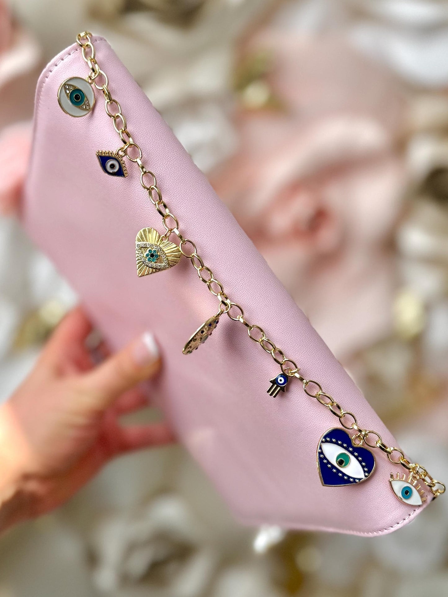 Planner Chain Decor: Gold Tone with Evil Eye Charms