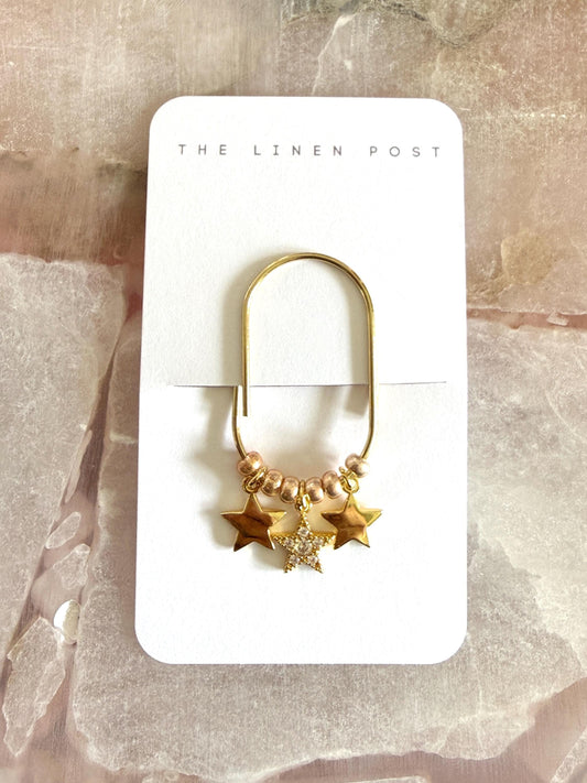 Gold Star Paper Clip Bookmark: Cute Planner and Journal Accessory