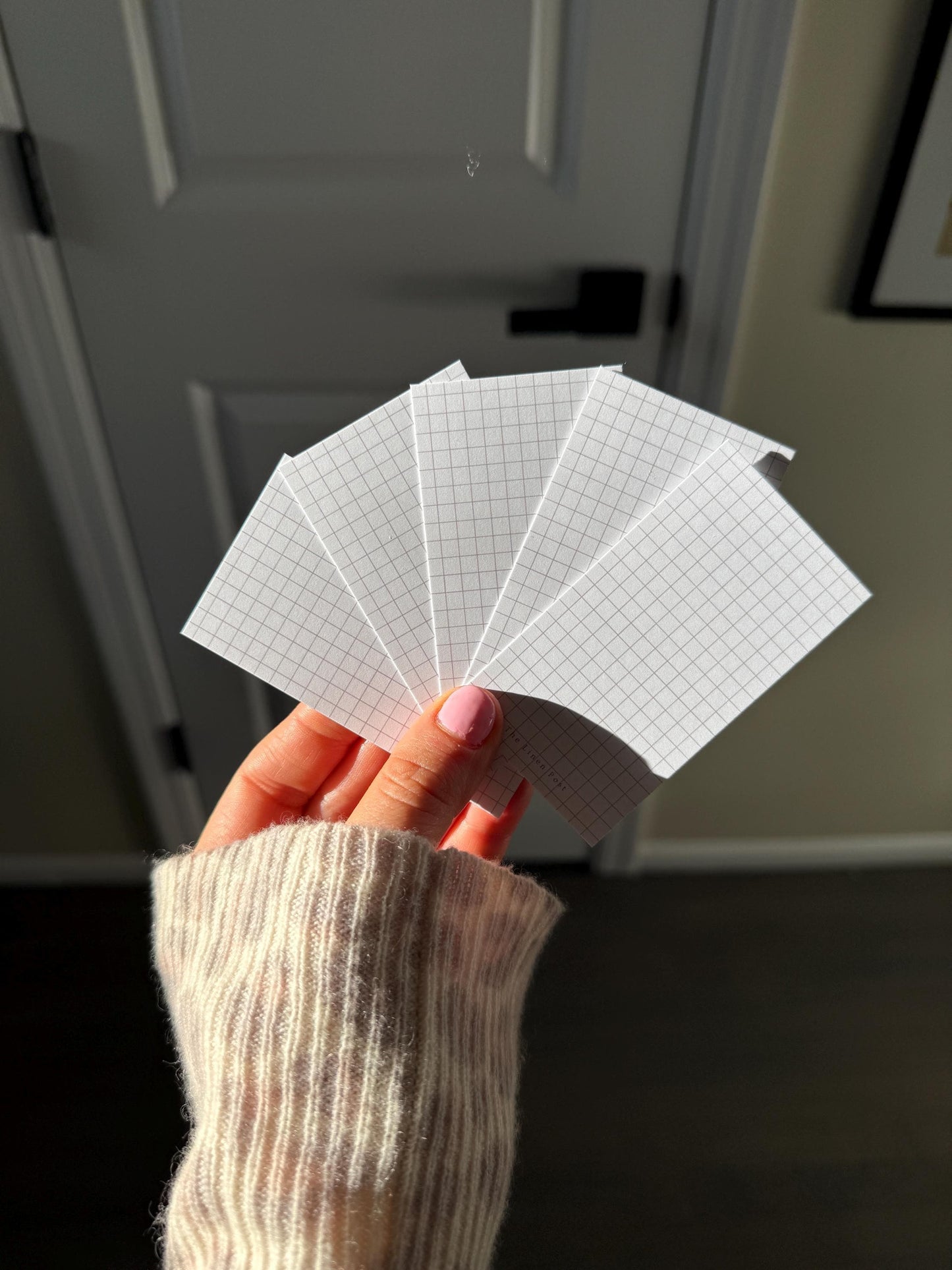 Planner Dashboard Insert Cards, Grid Lined, Off White (Set of 10)