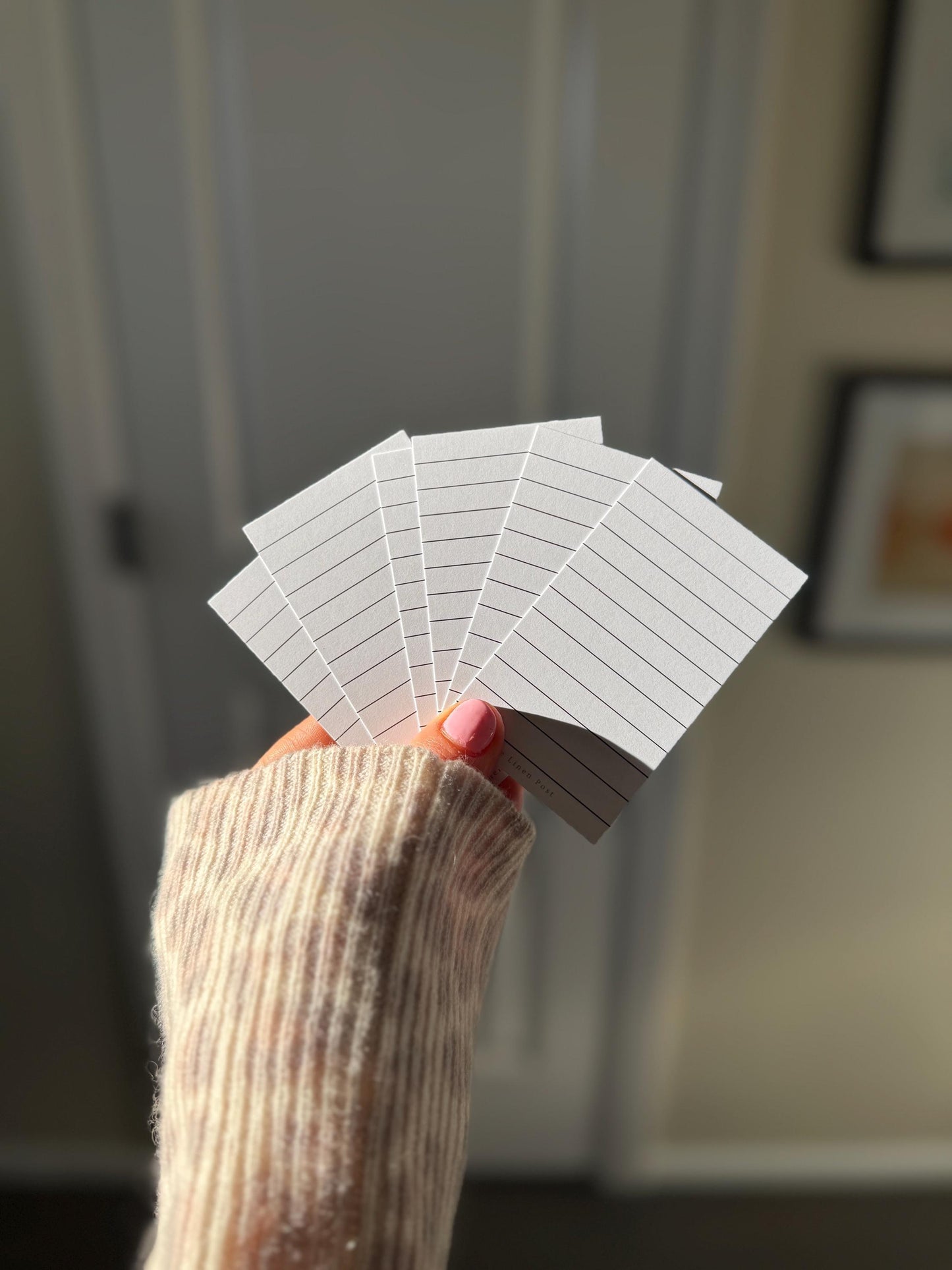 Mini Lined Cards - Compact Business Card Size Inserts